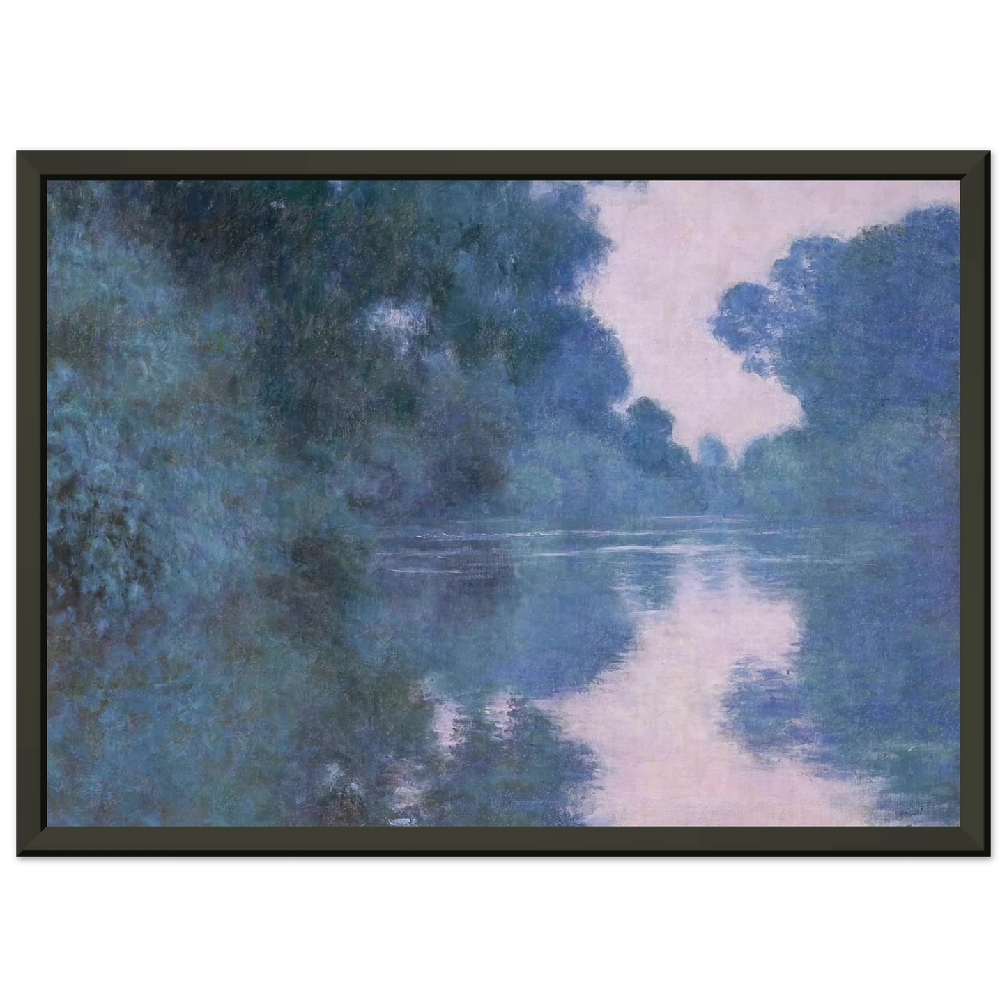claude monet  Morning on the Seine near Giverny 02 Framed Art Print  - Aluminum Frame - 70x100 cm / 28x40 inches