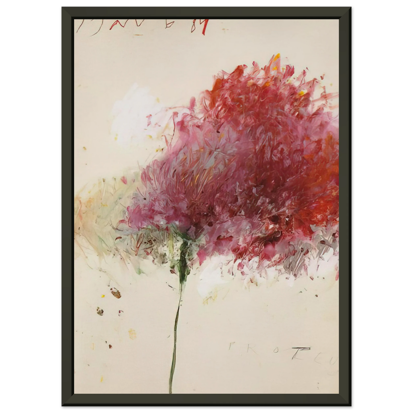 Cy Twombly Proteus Framed Art Print - Aluminum Frame - 70x100 cm / 28x40 inches