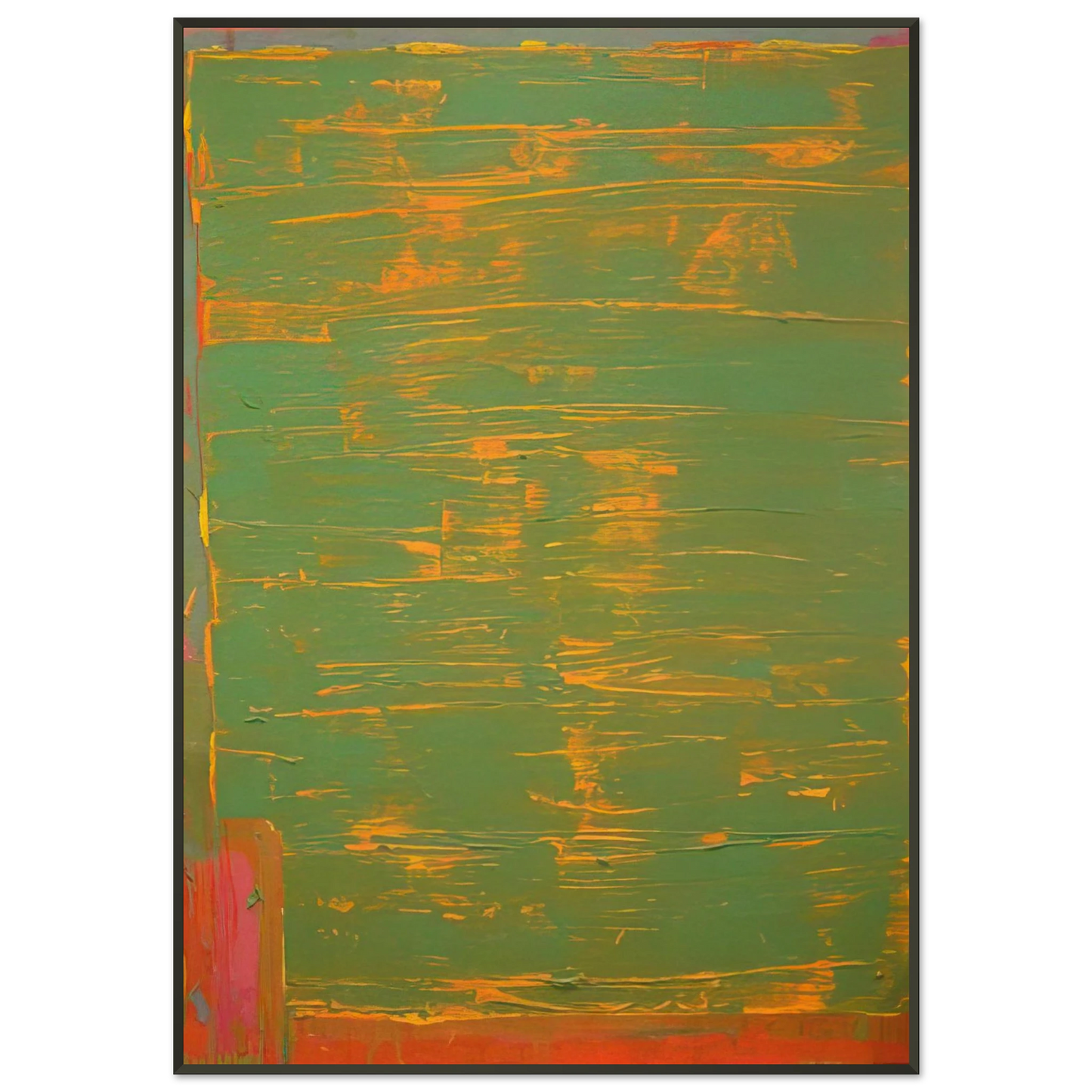 John Hoyland 22874 1974 Framed Art Print - Aluminum Frame - 21x29.7 cm / 8x12"