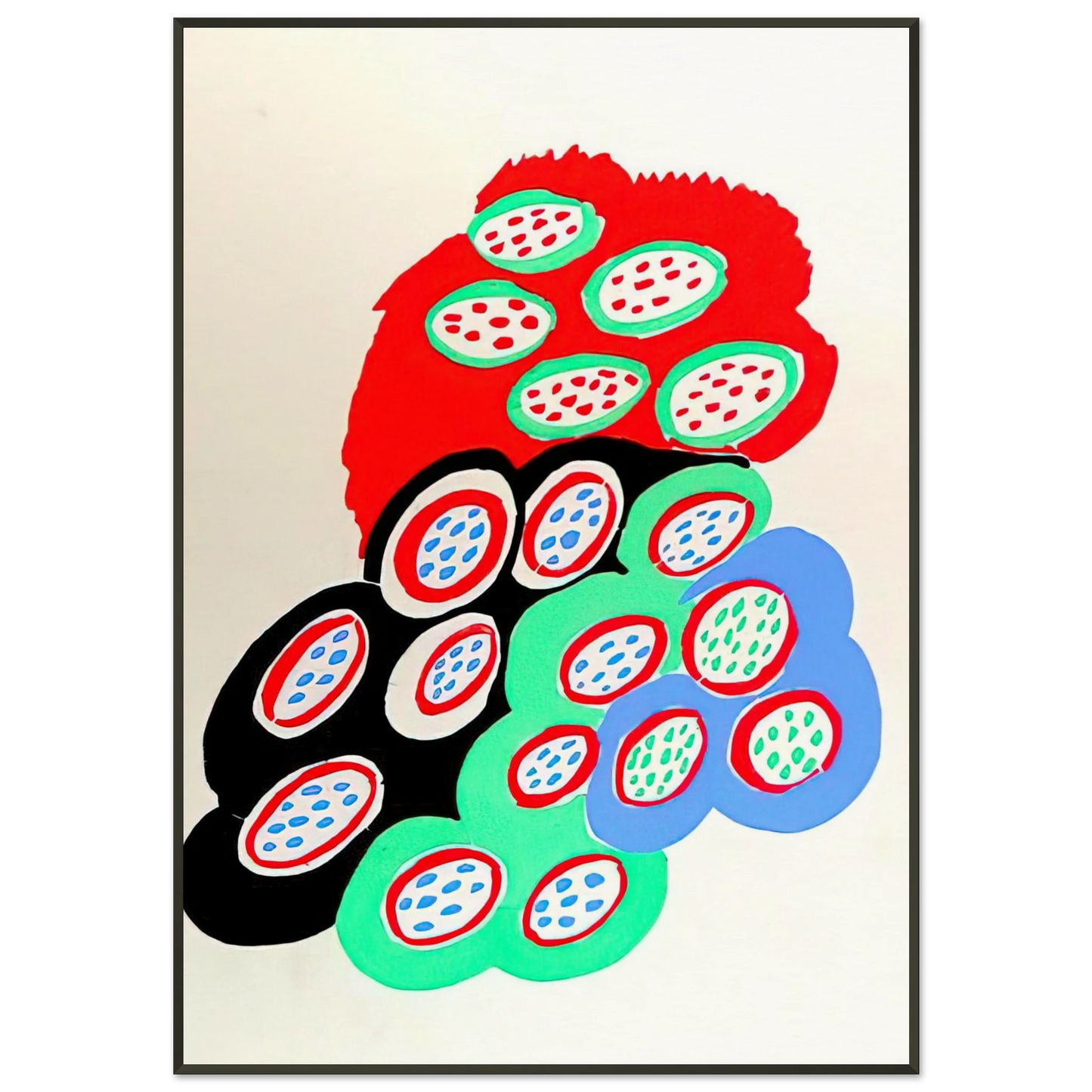 Sonia Delaunay COMPOSITION 37 Framed Art Print - Aluminum Frame - 21x29.7 cm / 8x12"