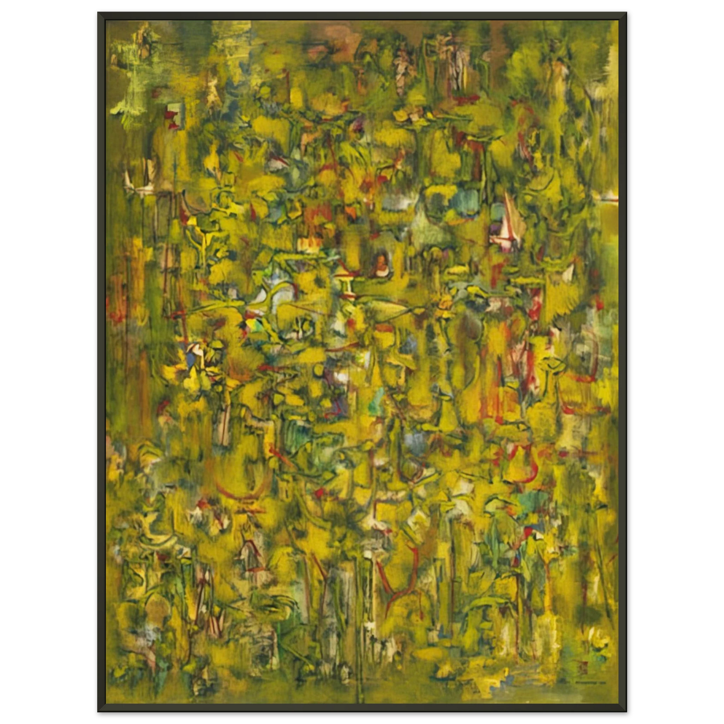 Ad Reinhardt Number 43 Abstract Painting Yellow 1947 Framed Art Print - Aluminum Frame - 60x80 cm / 24x32 inches