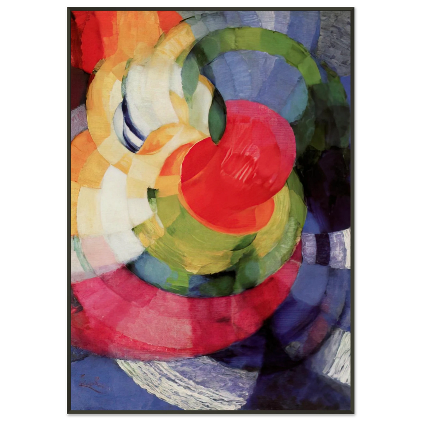 Frantisek Kupka Disks of Newton Study for Fugue in Two Colors Framed Art Print - Aluminum Frame - 21x29.7 cm / 8x12"
