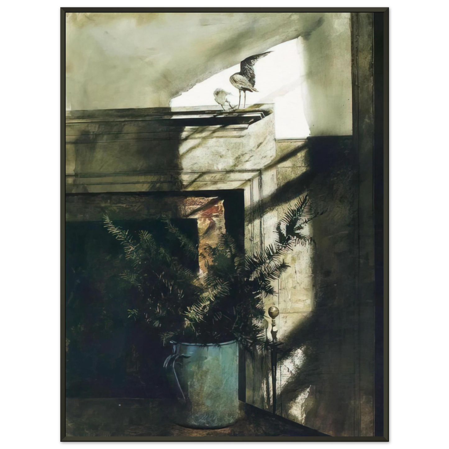 Andrew Wyeth BIRD IN THE HOUSE Framed Art Print - Aluminum Frame - 40x50 cm / 16x20 inches