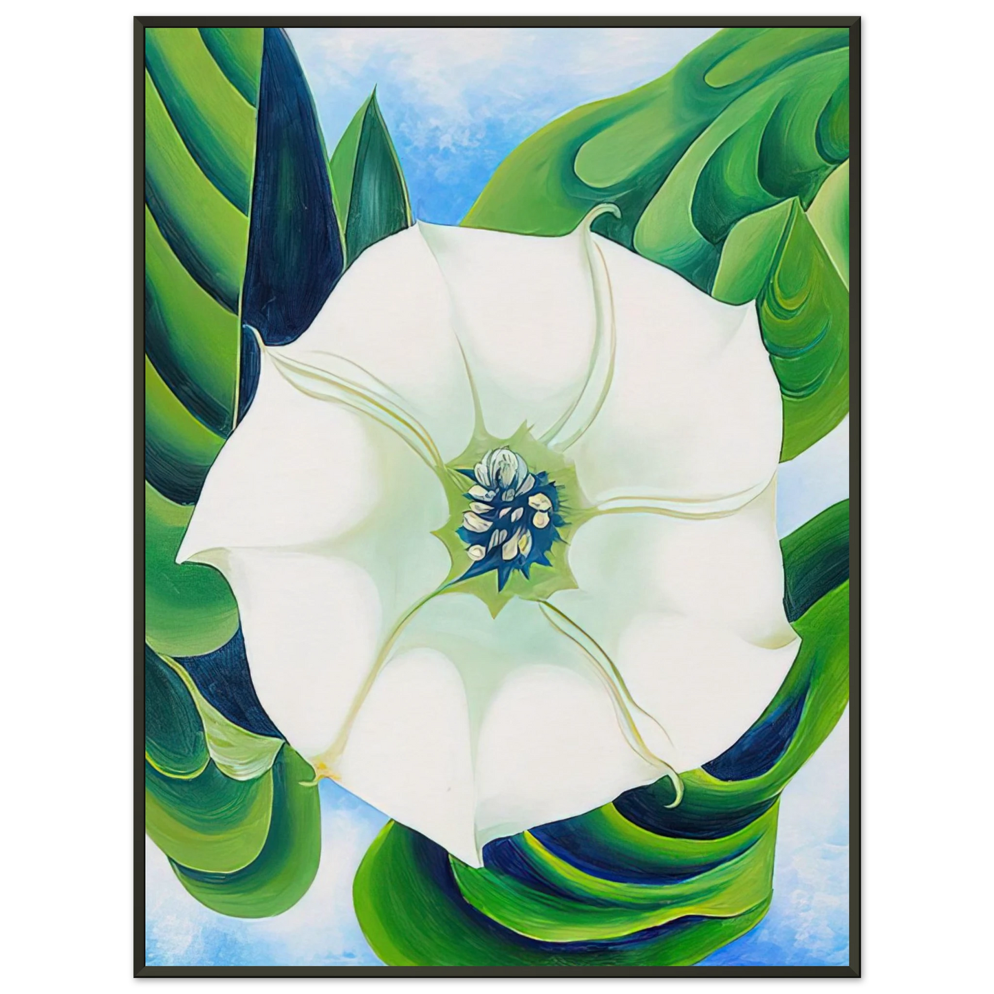 Georgia OKeeffe Jimson Weed Framed Art Print - Aluminum Frame - 60x80 cm / 24x32 inches