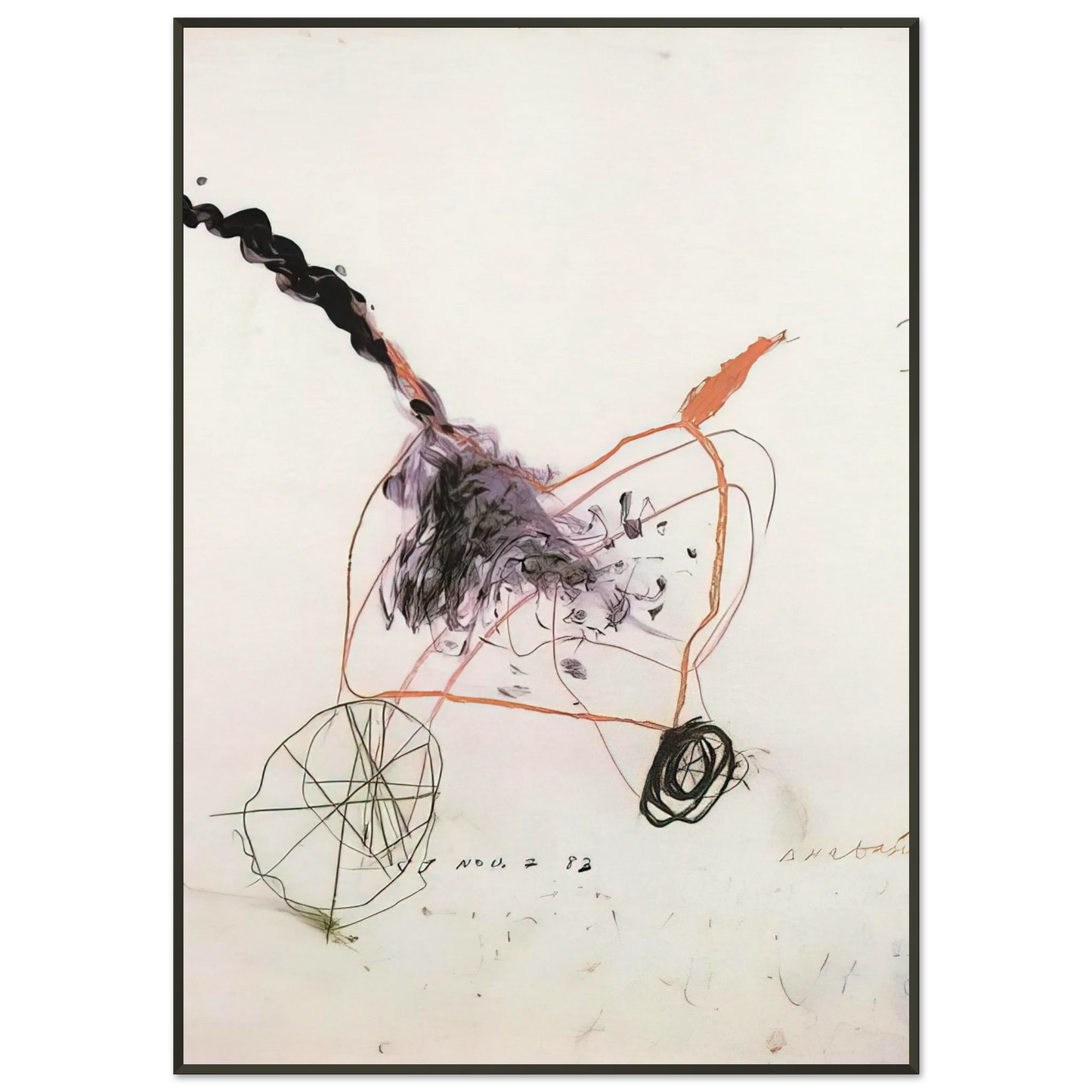Cy Twombly Anabasis Framed Art Print - Aluminum Frame - 21x29.7 cm / 8x12"