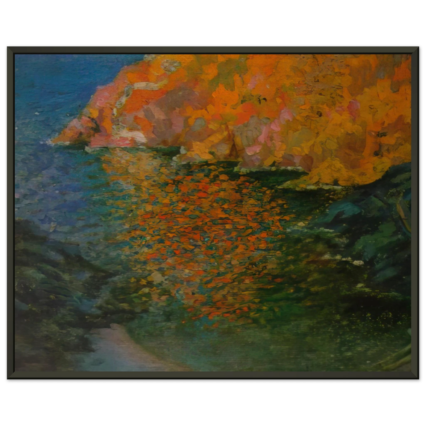 Salvador Dali SMALL ROCKY BAY OF NANS CADAQUES 1921 Framed Art Print - Aluminum Frame - 60x80 cm / 24x32 inches