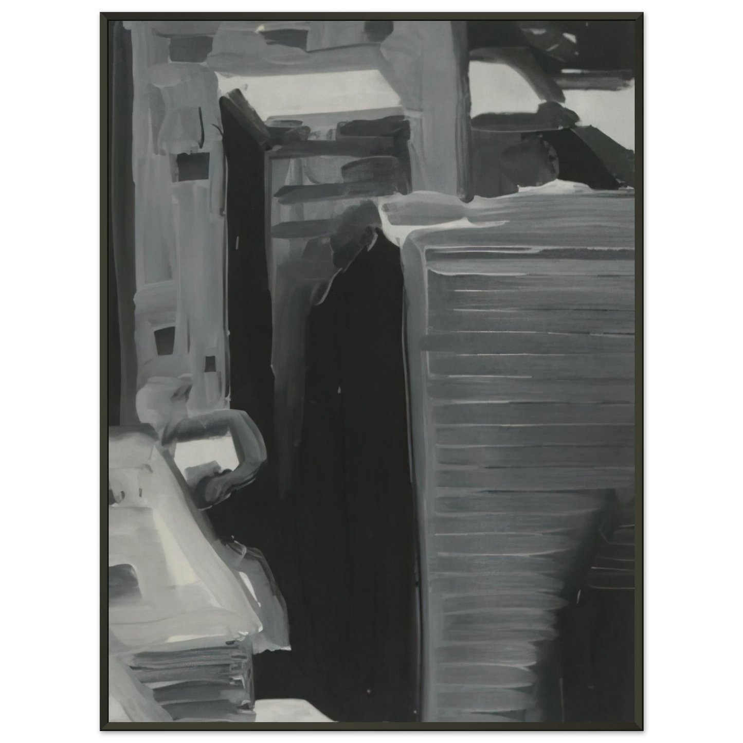 Gerhard Richter TOWNSCAPE 1968 Framed Art Print - Aluminum Frame - 70x100 cm / 28x40 inches