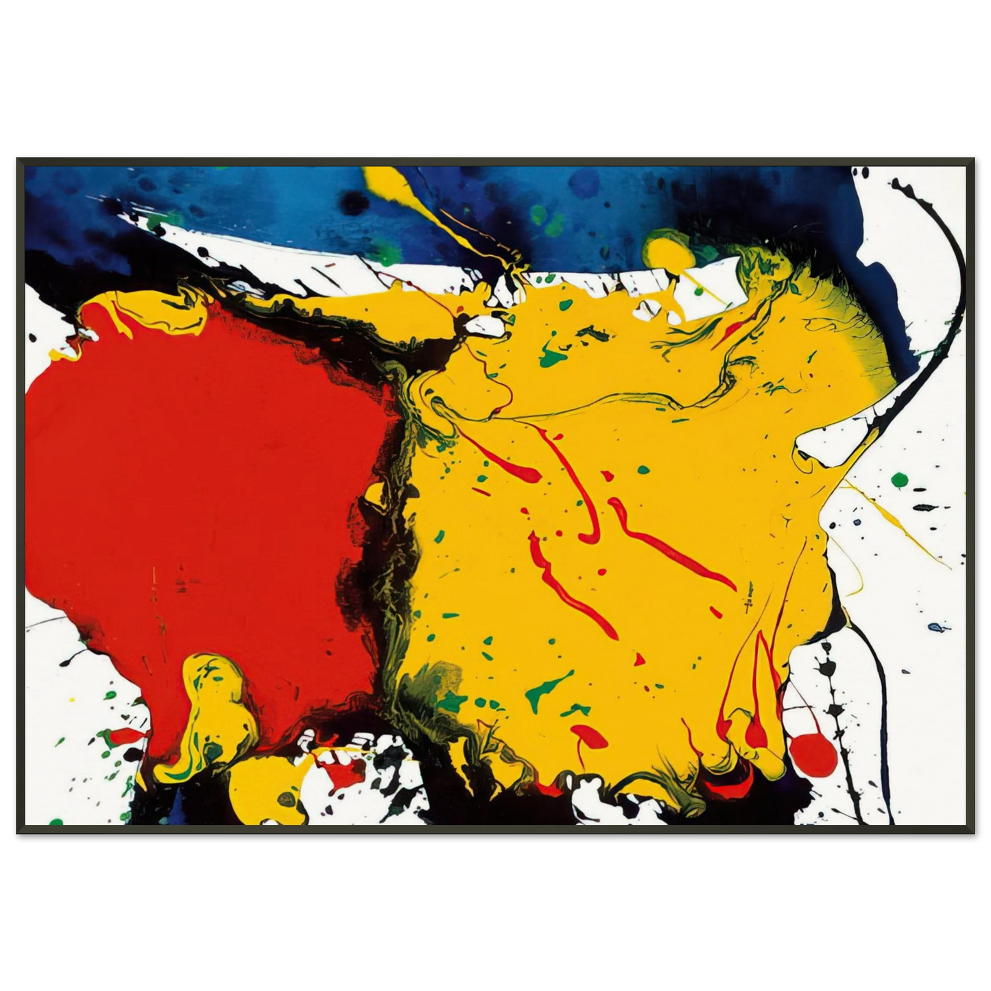 Sam Francis Untitled SFP94109 SFF 1757 Framed Art Print - Aluminum Frame - 21x29.7 cm / 8x12"