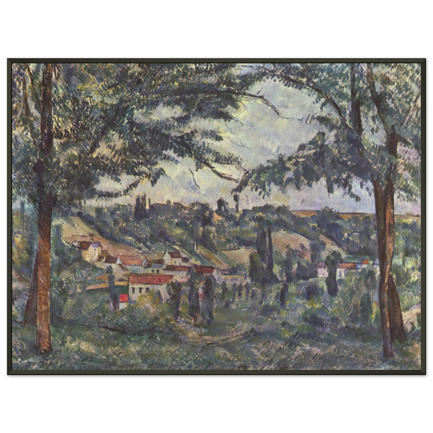 Paul Cezanne Landscape Framed Art Print - Aluminum Frame - 70x100 cm / 28x40 inches