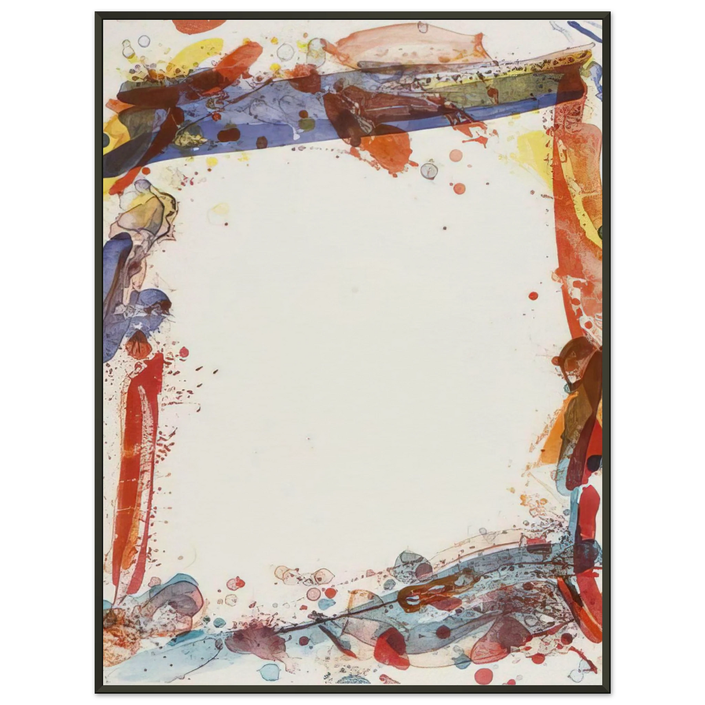 Sam Francis Veiled Sail Framed Art Print - Aluminum Frame - 60x80 cm / 24x32 inches