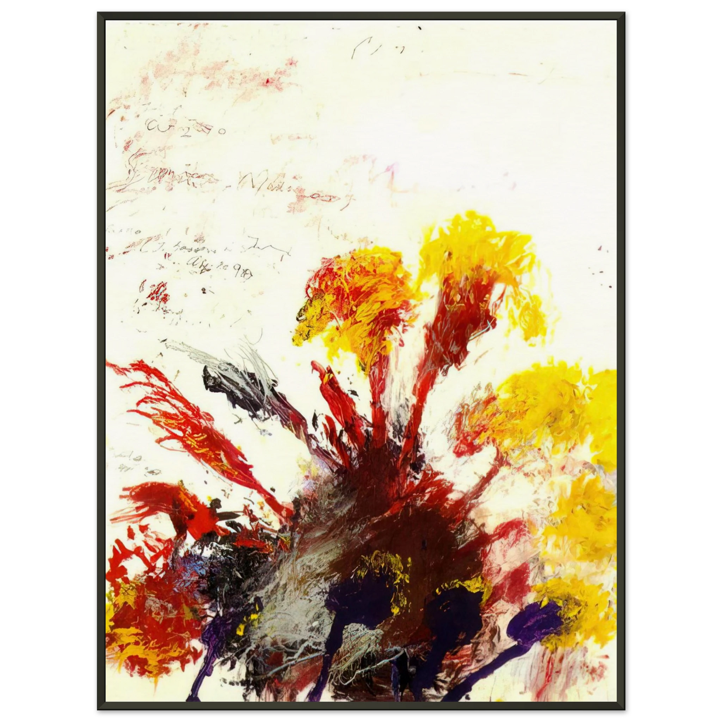 Cy Twombly Summer Madness Framed Art Print - Aluminum Frame - 60x80 cm / 24x32 inches