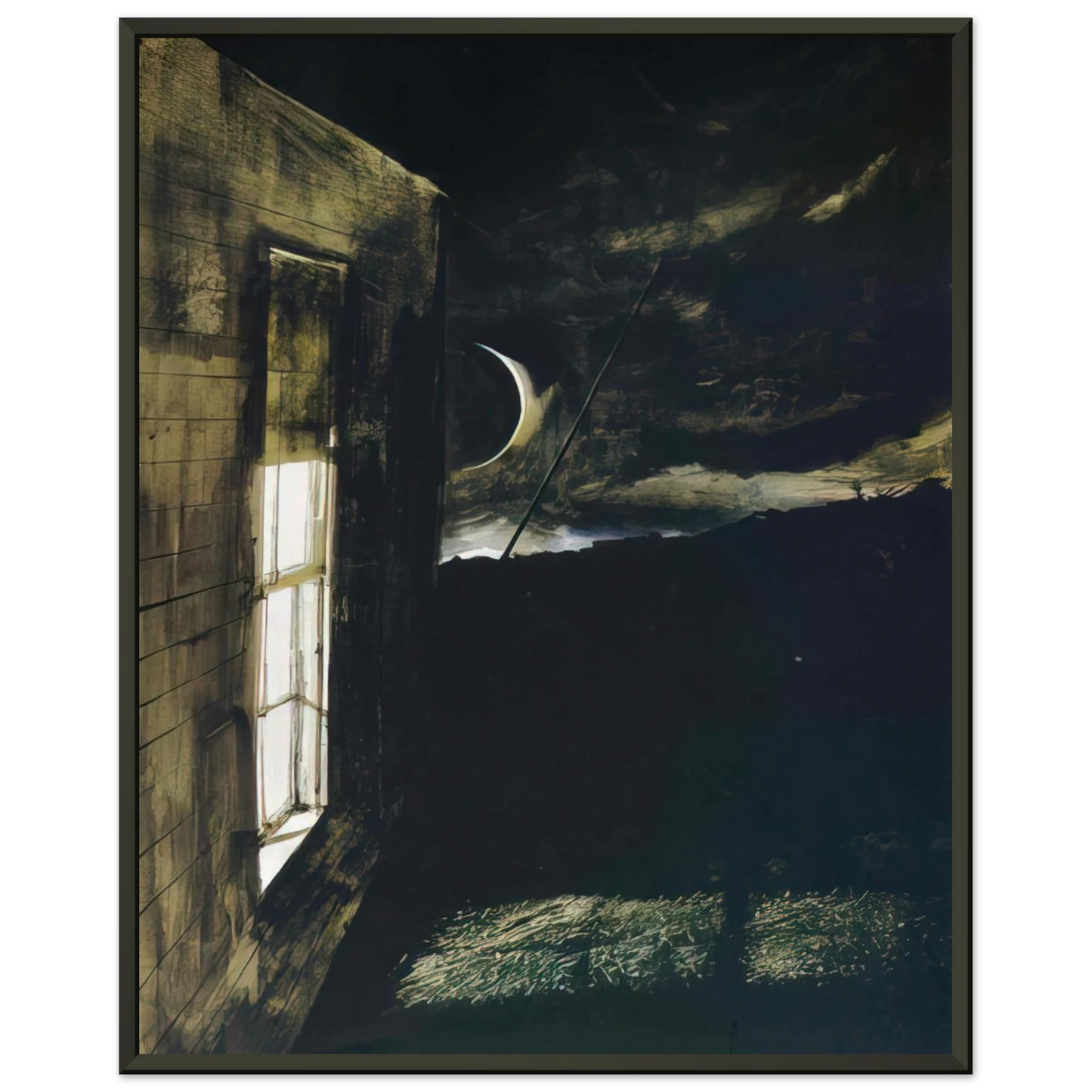Andrew Wyeth CRESCENT MOON Framed Art Print - Aluminum Frame - 60x80 cm / 24x32 inches