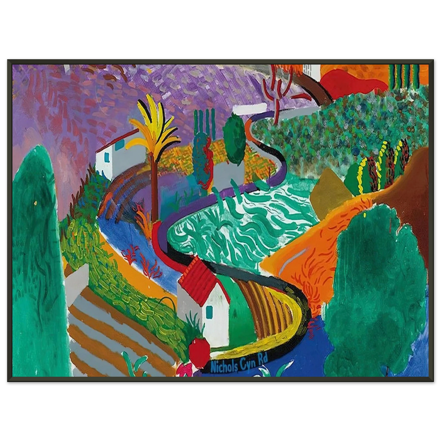 David Hockney David Hockney Framed Art Print - Aluminum Frame - 70x100 cm / 28x40 inches