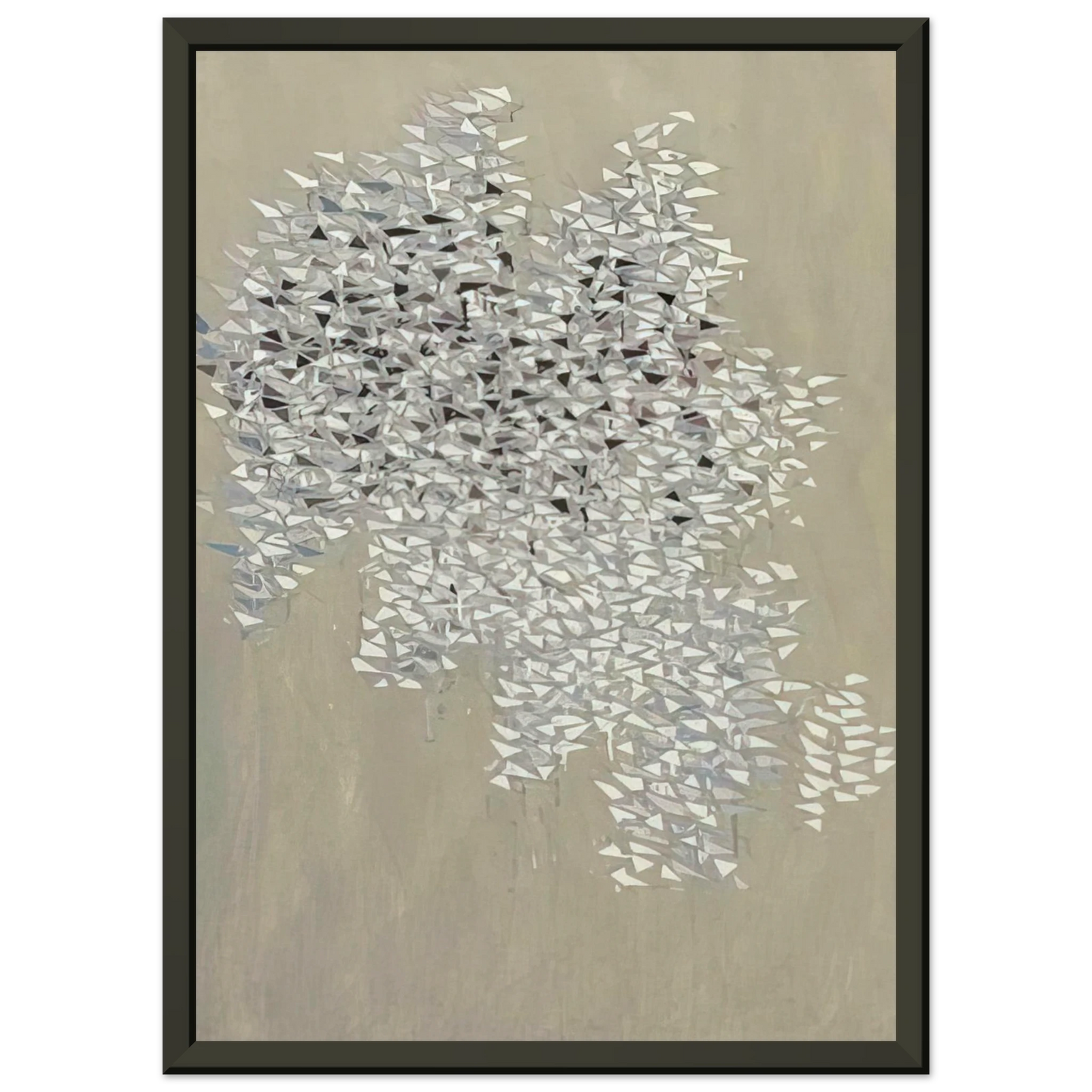 Robert Goodnough VerticalBlueBrownWhite 1984 Framed Art Print - Aluminum Frame - 60x80 cm / 24x32 inches