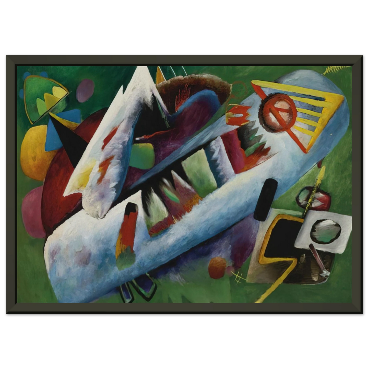 Rudolf Bauer CONCENTRIC 1925 Framed Art Print - Aluminum Frame - 60x80 cm / 24x32 inches