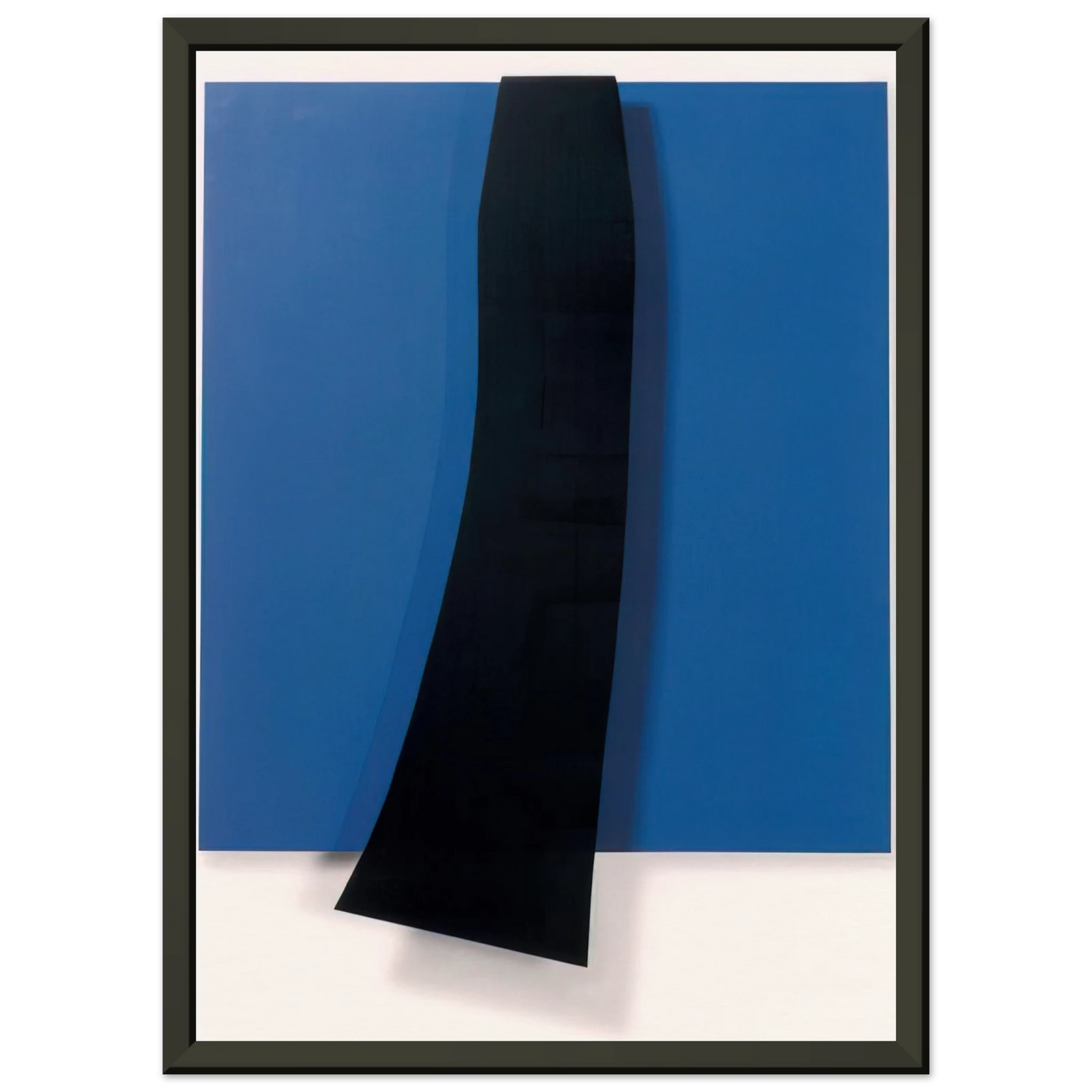 Ellsworth Kelly Black over Blue Framed Art Print - Aluminum Frame - 70x100 cm / 28x40 inches