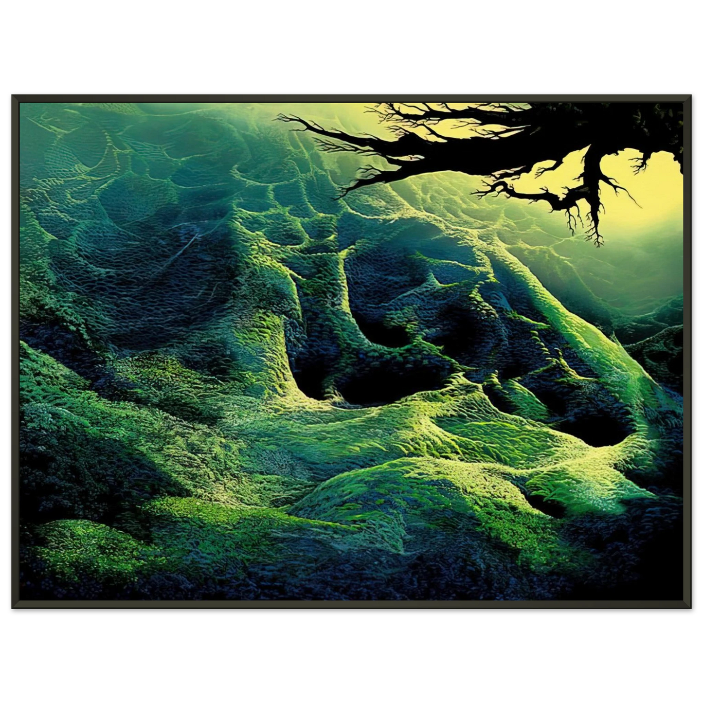 Eyvind Earle  My Soul Framed Art Print  - Aluminum Frame - 60x80 cm / 24x32 inches