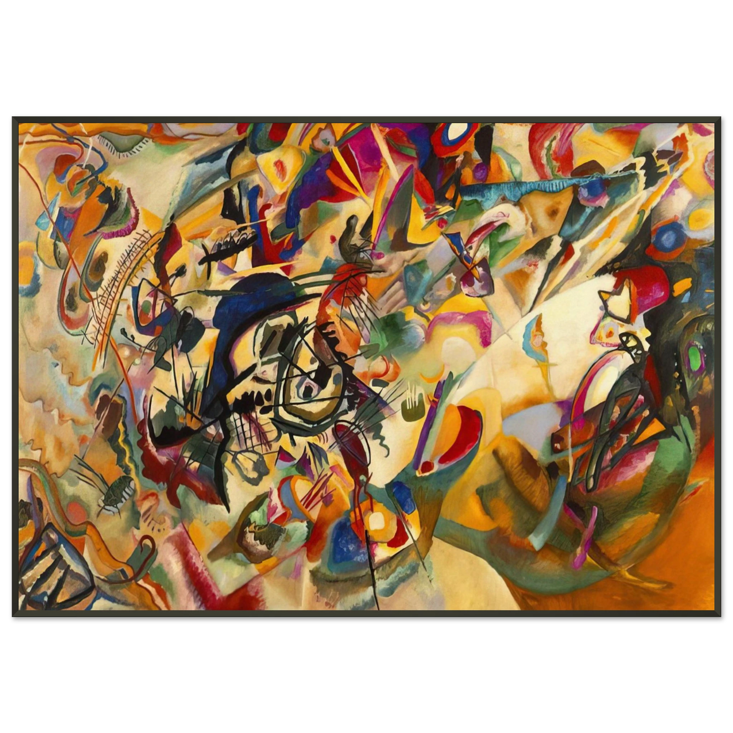 Wassily Kandinsky  COMPOSITION VII 1913 Framed Art Print  - Aluminum Frame - 21x29.7 cm / 8x12"