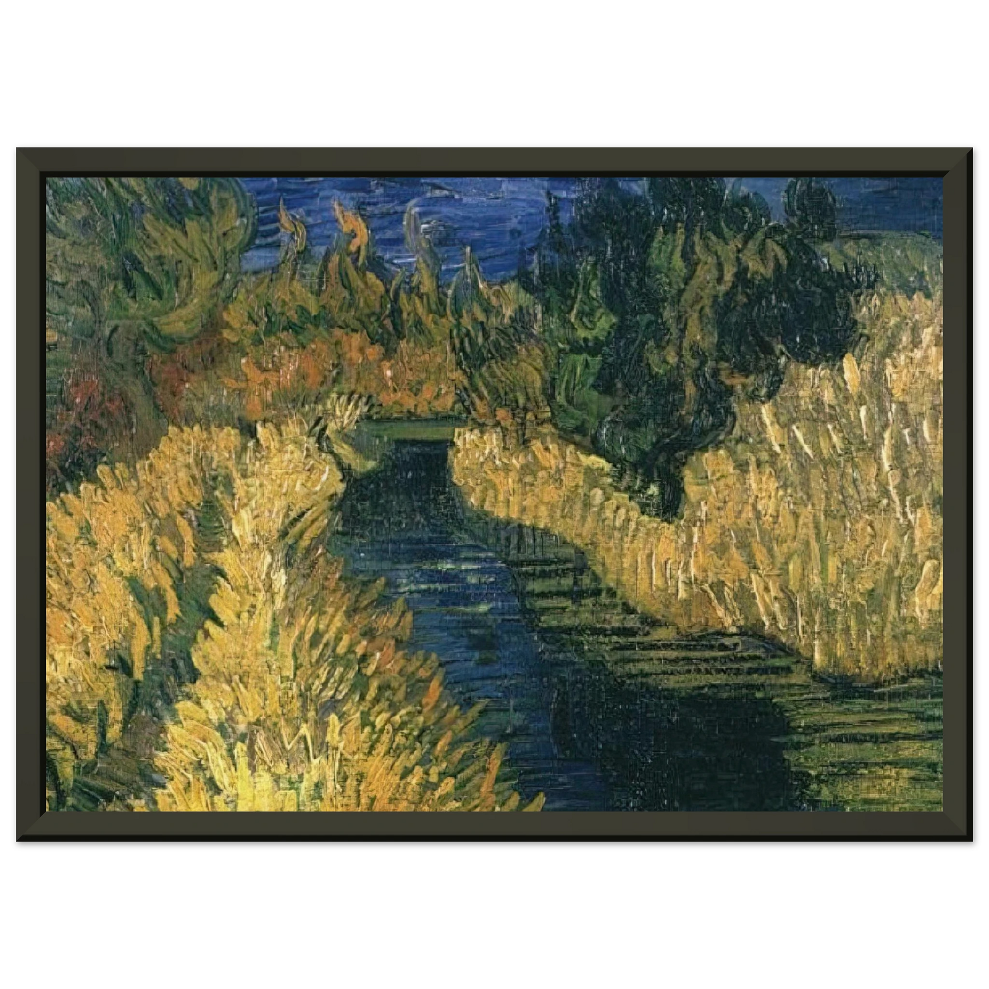 Vincent van Gogh  The Little Stream Framed Art Print  - Aluminum Frame - 60x80 cm / 24x32 inches