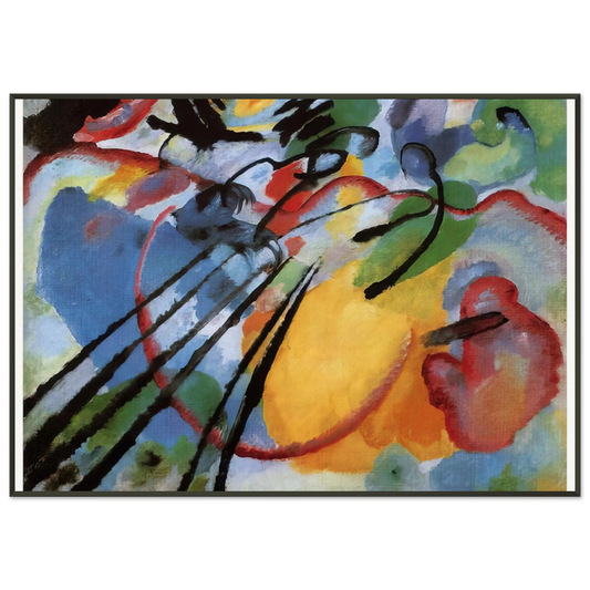 Wassily Kandinsky  IMPROVISATION 26 ROWING 1912 Framed Art Print  - Aluminum Frame - 21x29.7 cm / 8x12"