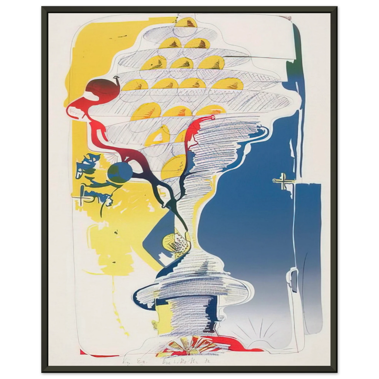 Dieter Roth By the Sea from Behind 1972 Framed Art Print - Aluminum Frame - 70x100 cm / 28x40 inches