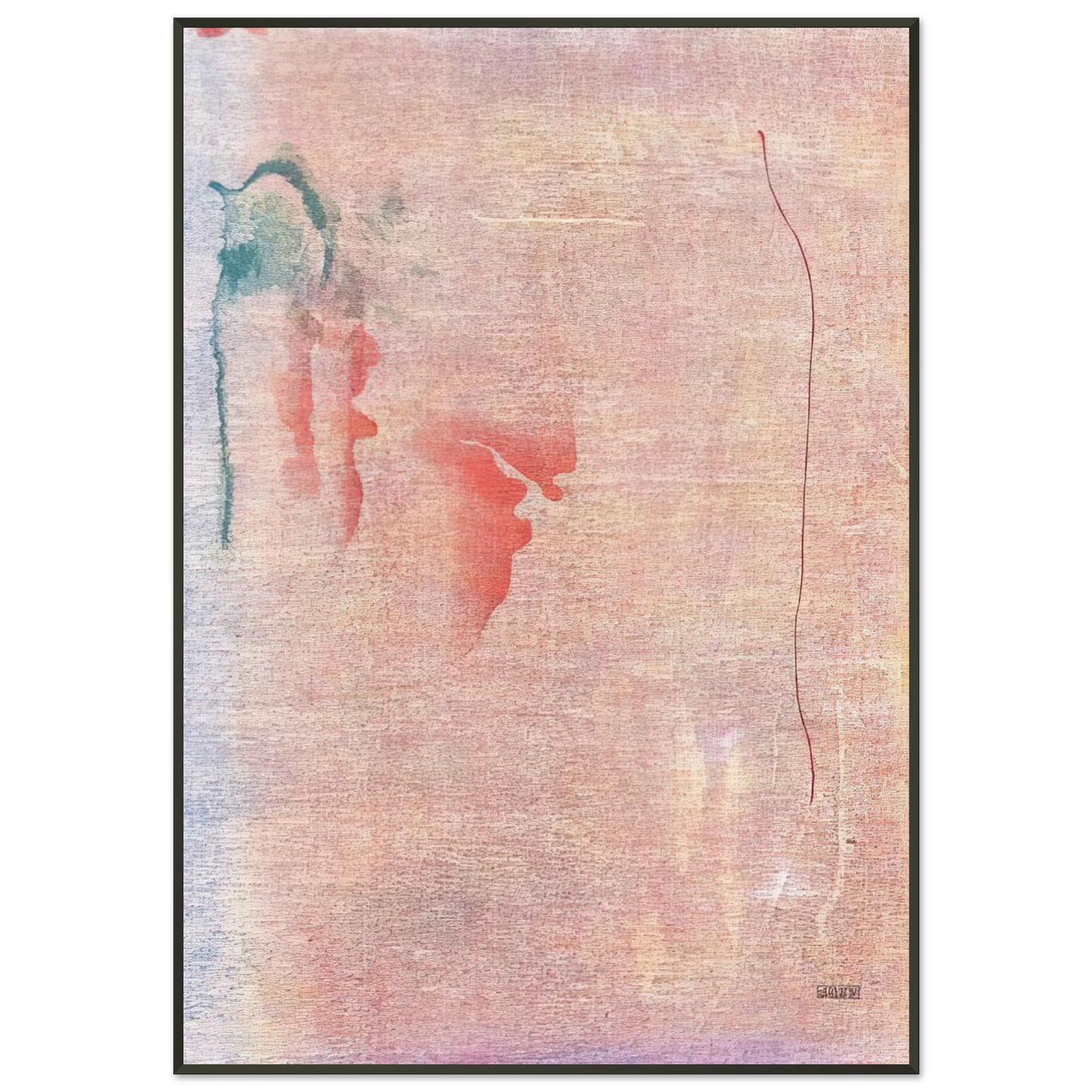 Helen Frankenthaler  Cedar Hill  1983 Framed Art Print  - Aluminum Frame - 21x29.7 cm / 8x12"