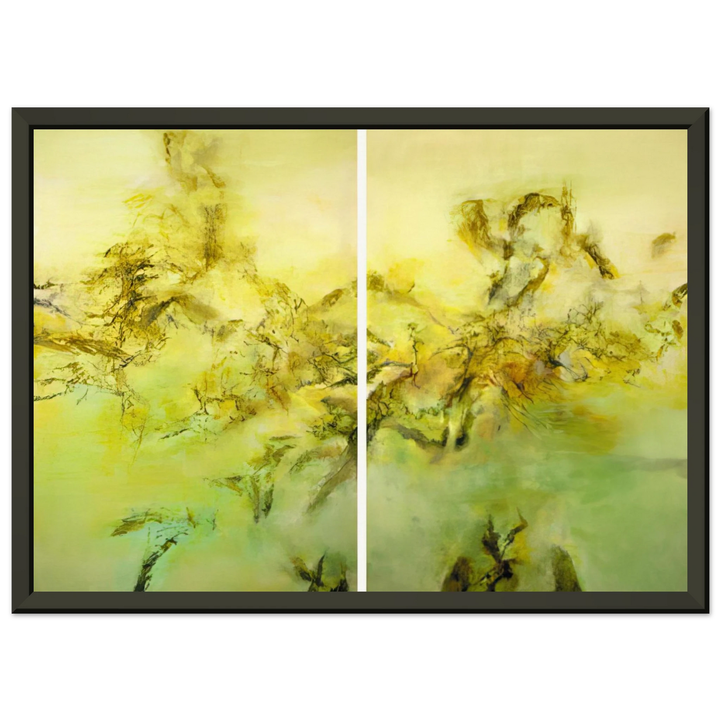 Zao WouKi 27 10 2002 2002 Framed Art Print - Aluminum Frame - 40x50 cm / 16x20 inches