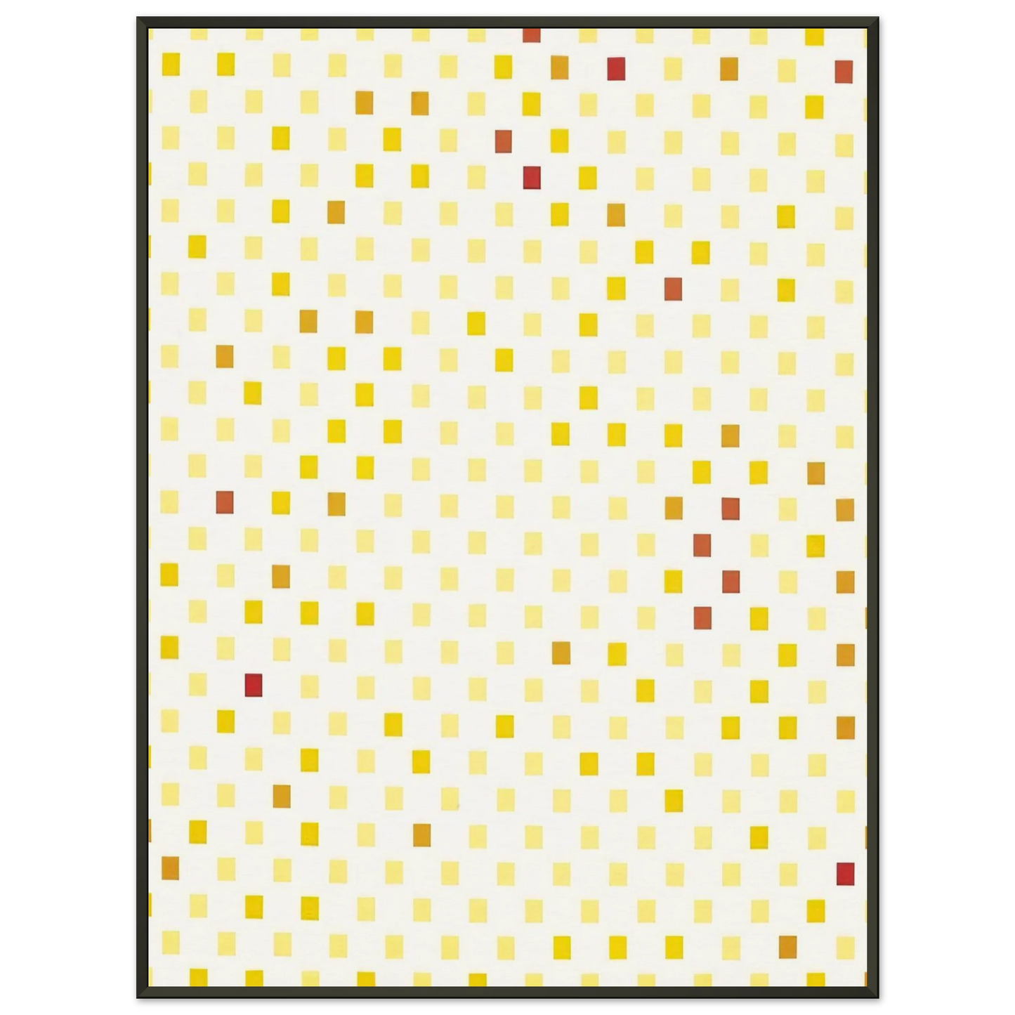Francois Morellet Repartition aleatoire du rouge au jaune suivant progression 1970 Framed Art Print - Aluminum Frame - 70x100 cm / 28x40 inches