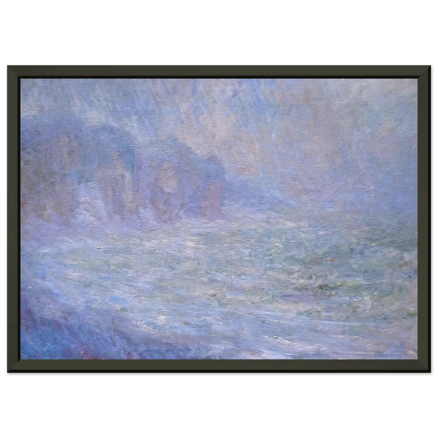 claude monet Cliffs at Pourville Rain Framed Art Print - Aluminum Frame - 60x80 cm / 24x32 inches