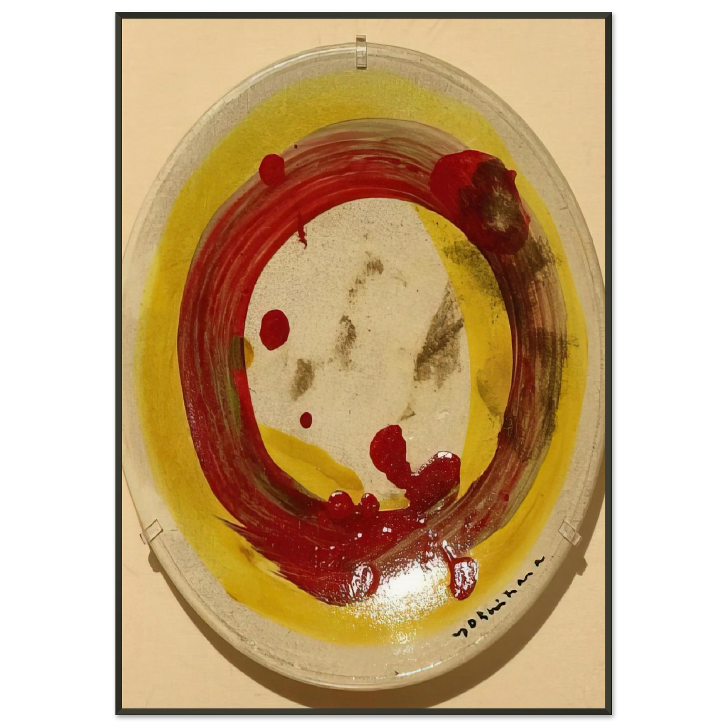 Jiro Yoshihara Circle 1963 Framed Art Print - Aluminum Frame - 21x29.7 cm / 8x12"