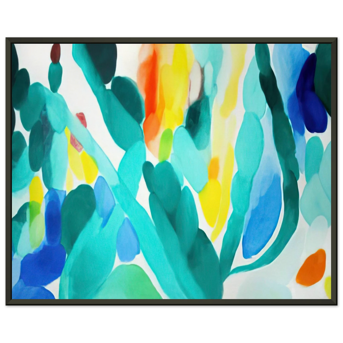 Alice Baber Green Swing Framed Art Print - Aluminum Frame - 60x80 cm / 24x32 inches