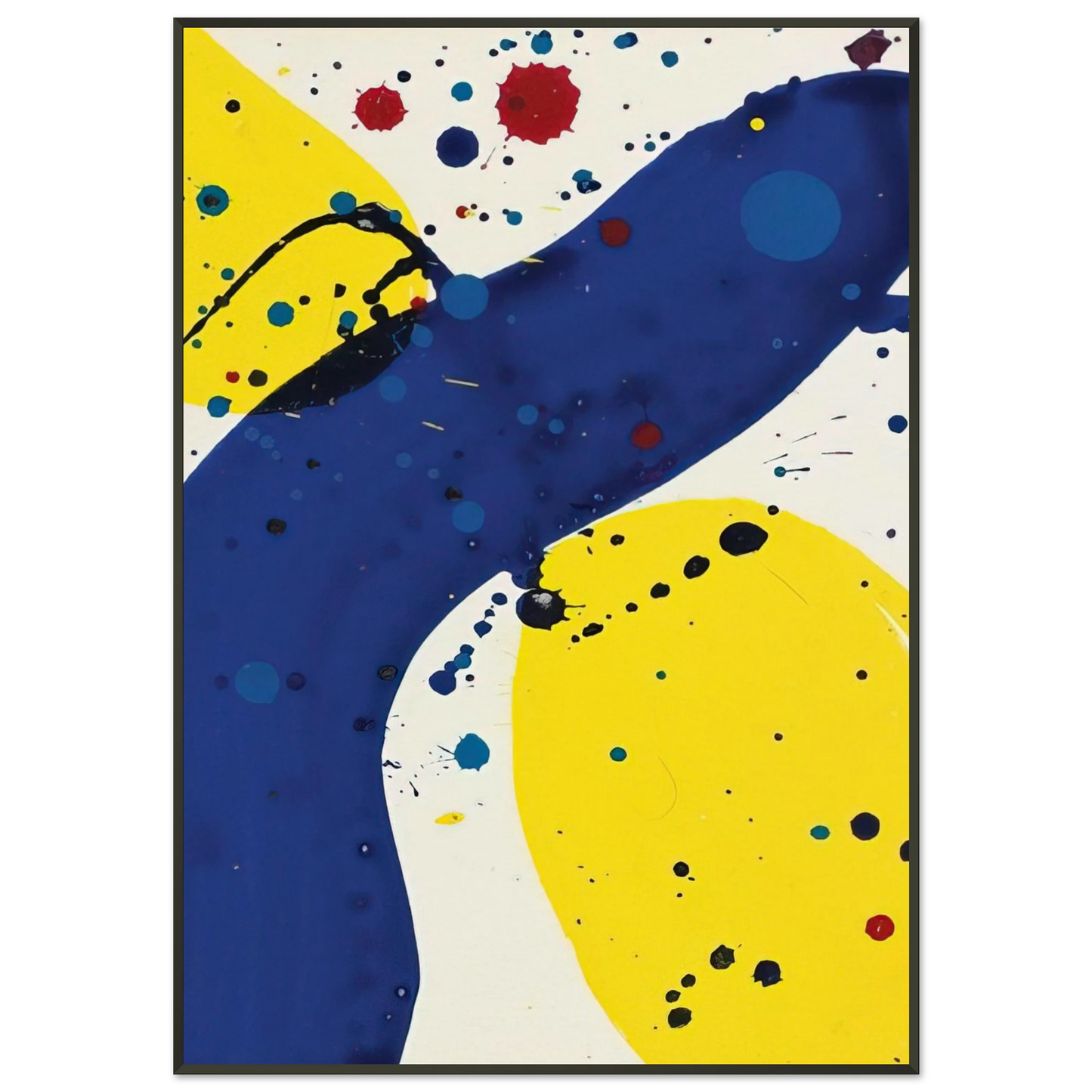 Sam Francis Untitled from Pasadena Box Framed Art Print - Aluminum Frame - 21x29.7 cm / 8x12"