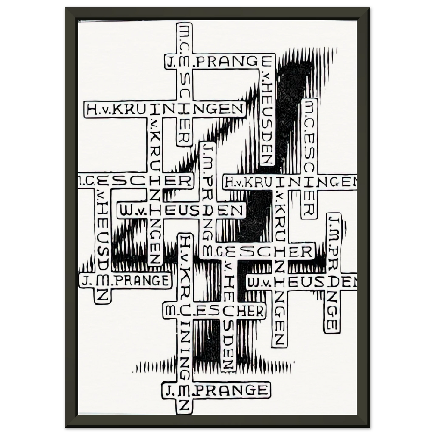 MC Escher  ESCHER 29 Framed Art Print  - Aluminum Frame - 70x100 cm / 28x40 inches