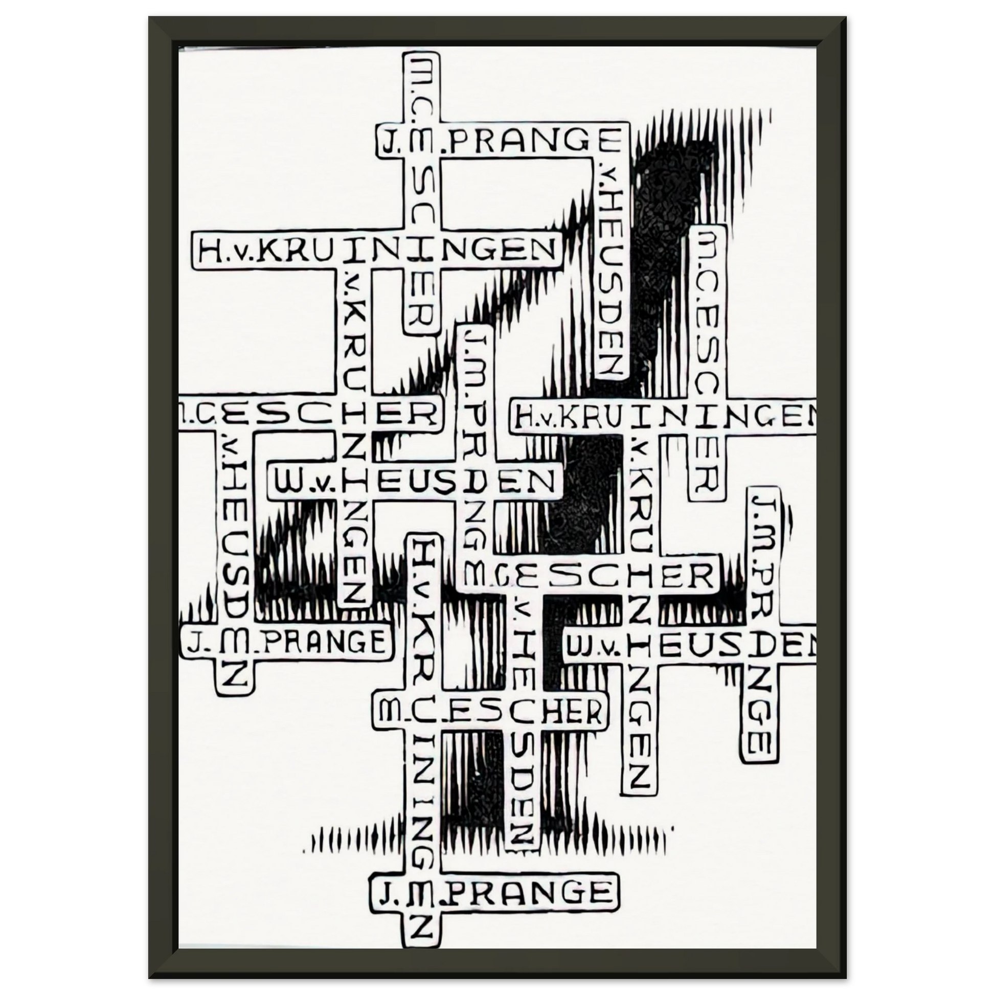 MC Escher  ESCHER 29 Framed Art Print  - Aluminum Frame - 70x100 cm / 28x40 inches