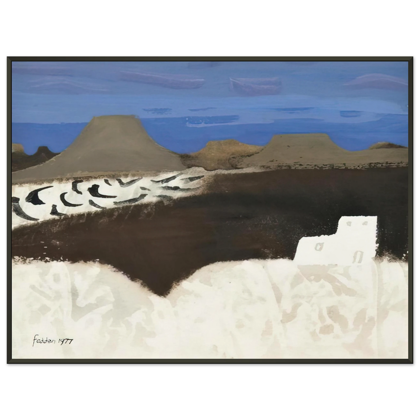 Mary Fedden Lanzarote 1977 Framed Art Print - Aluminum Frame - 40x50 cm / 16x20 inches