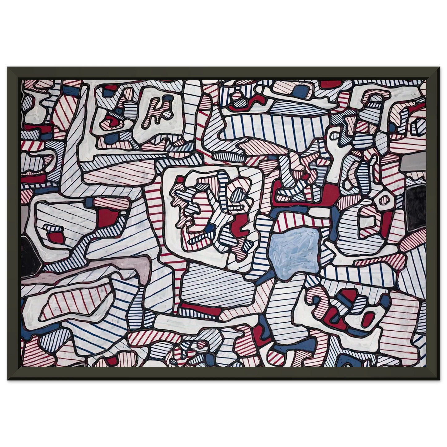 Jean Dubuffet SITE INHABITED BY OBJECTS 1965 Framed Art Print - Aluminum Frame - 60x80 cm / 24x32 inches