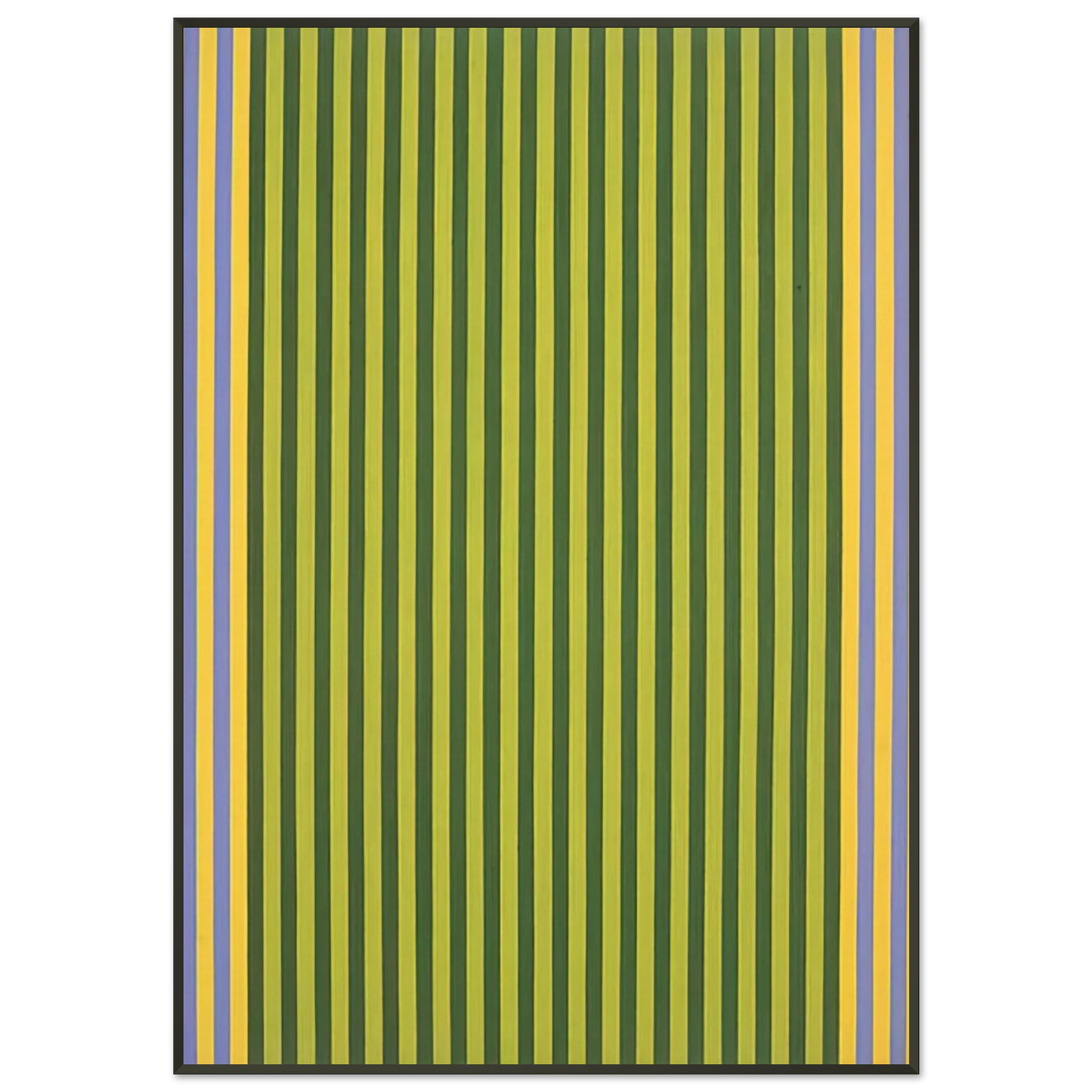Gene Davis  LimelightSounds of Grass  1960 Framed Art Print  - Aluminum Frame - 21x29.7 cm / 8x12"