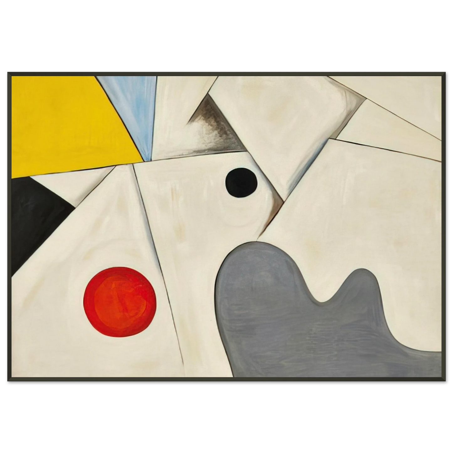 Alexander Calder WHITE FIELDS 1955 Framed Art Print - Aluminum Frame - 21x29.7 cm / 8x12"