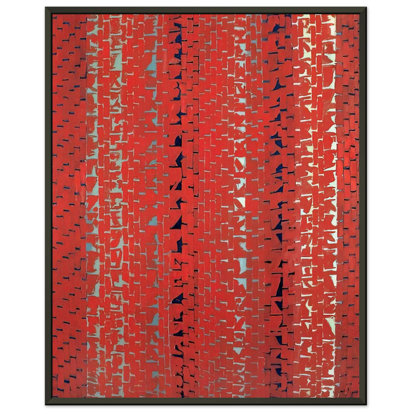 Alma Woodsey Thomas RED SUNSET OLD POND CONCERTO 1972 Framed Art Print - Aluminum Frame - 70x100 cm / 28x40 inches