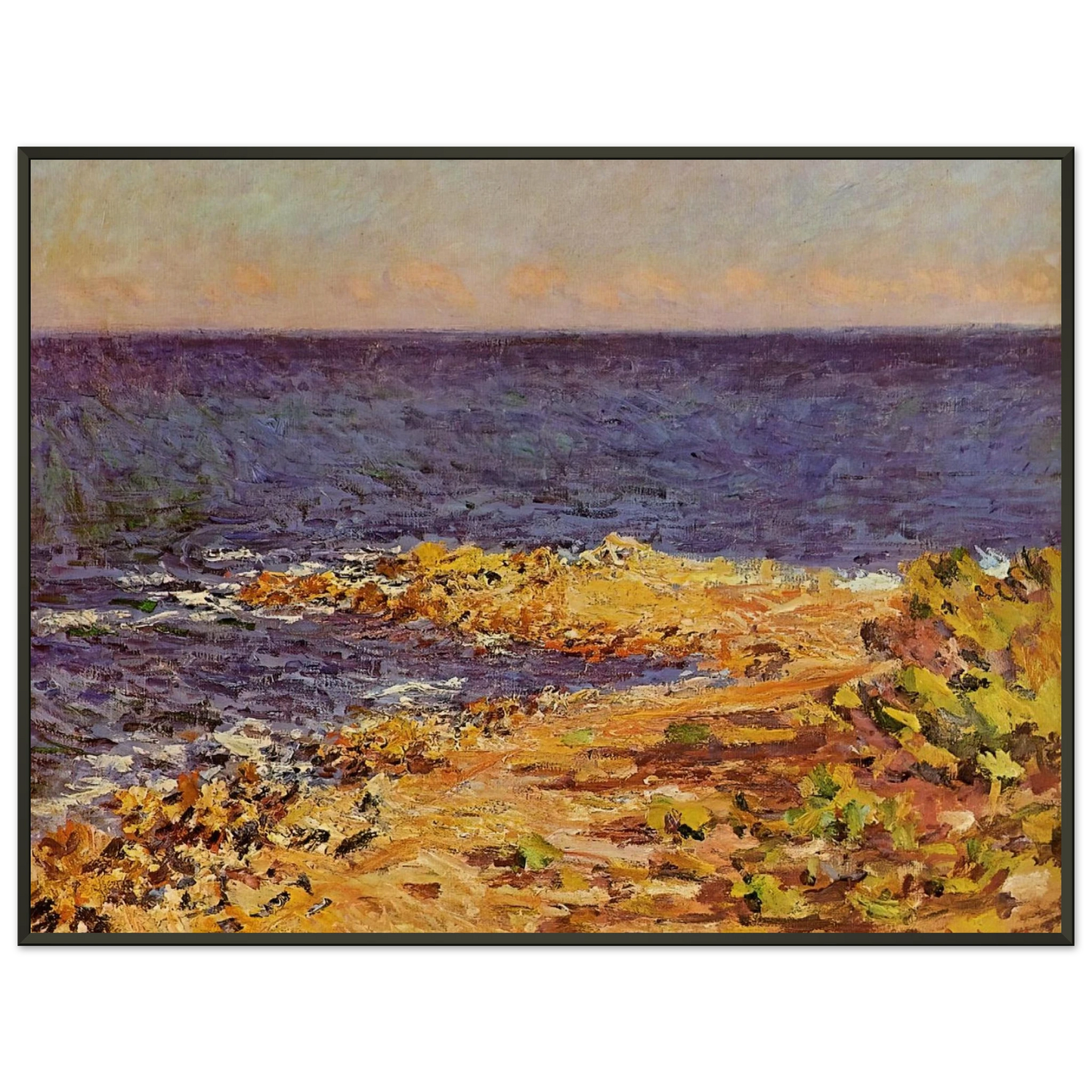 claude monet The Big Blue Mediterranean at Antibes Framed Art Print - Aluminum Frame - 60x80 cm / 24x32 inches