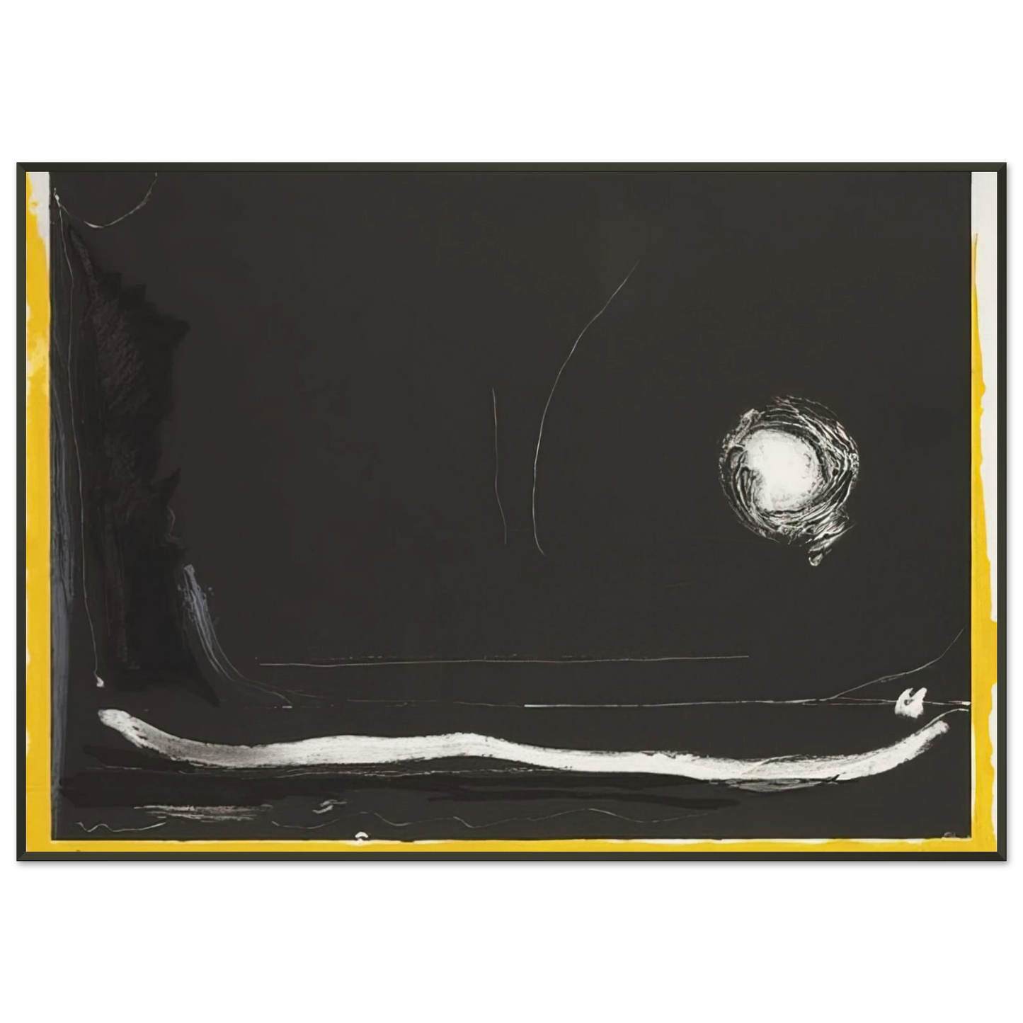Helen Frankenthaler Yellow Jack 1985 Framed Art Print - Aluminum Frame - 21x29.7 cm / 8x12"