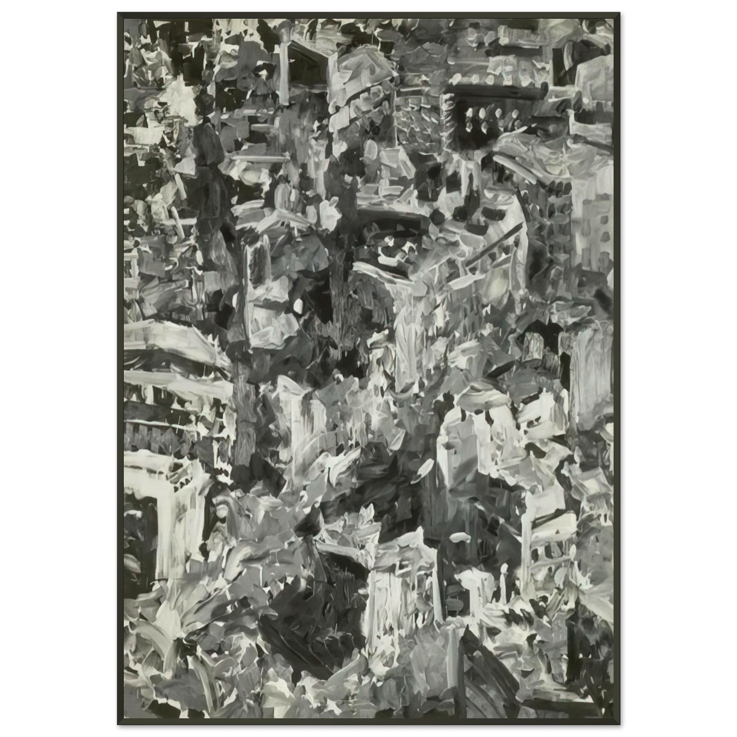 Gerhard Richter TOWNSCAPE PARIS 1968 Framed Art Print - Aluminum Frame - 21x29.7 cm / 8x12"