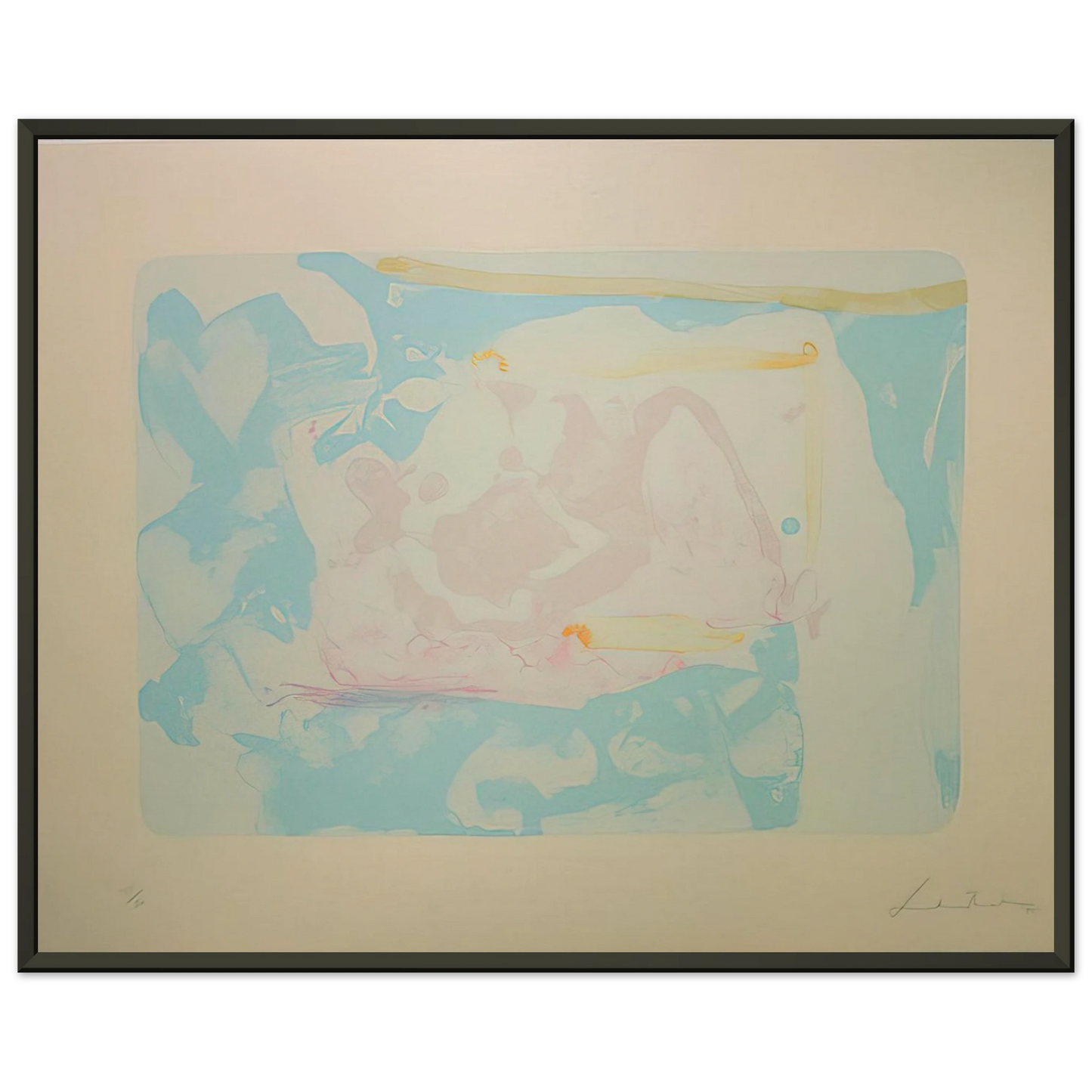Helen Frankenthaler  Reflections III  1995 Framed Art Print  - Aluminum Frame - 40x50 cm / 16x20 inches
