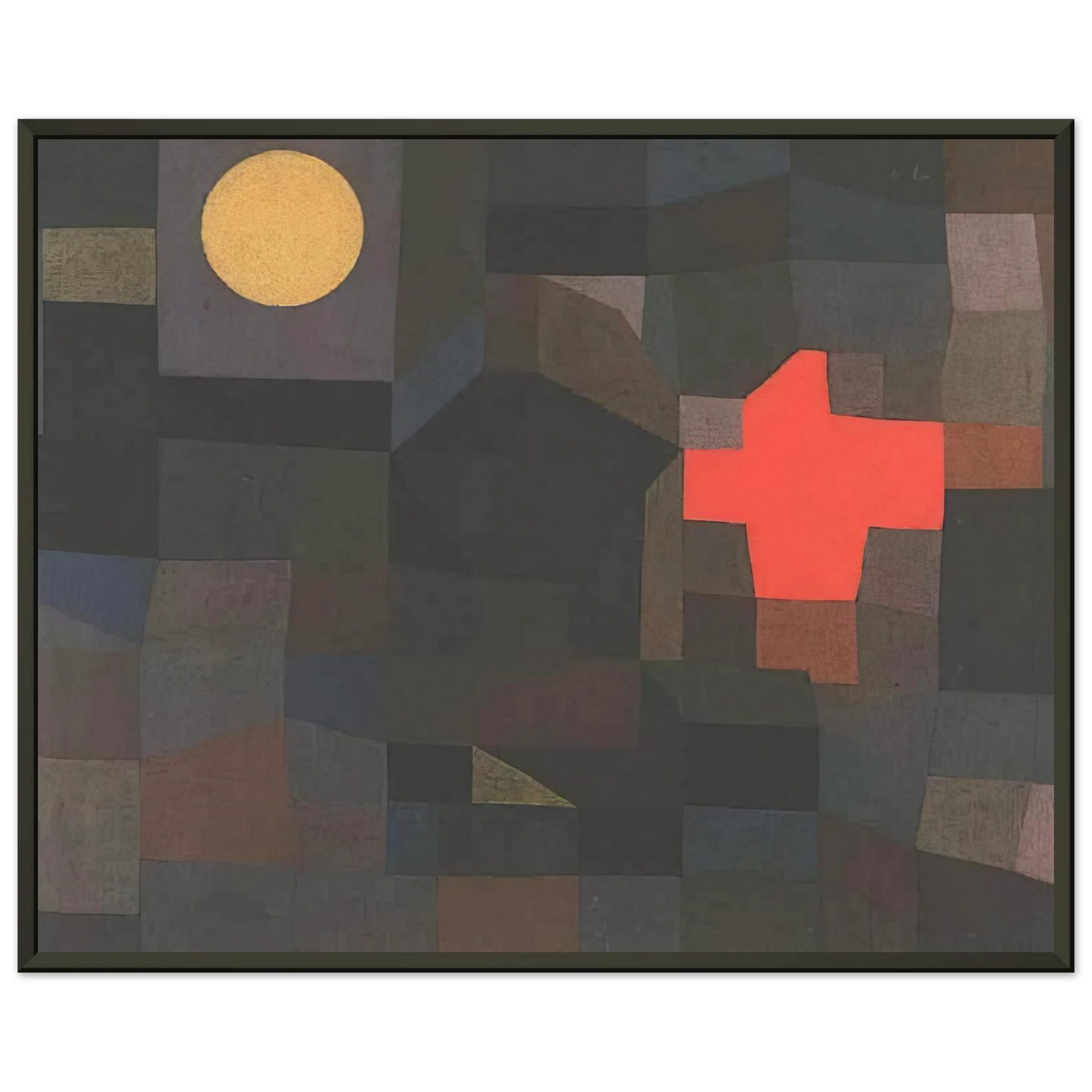 Paul Klee FIRE FULL MOON 1933 Framed Art Print - Aluminum Frame - 70x100 cm / 28x40 inches