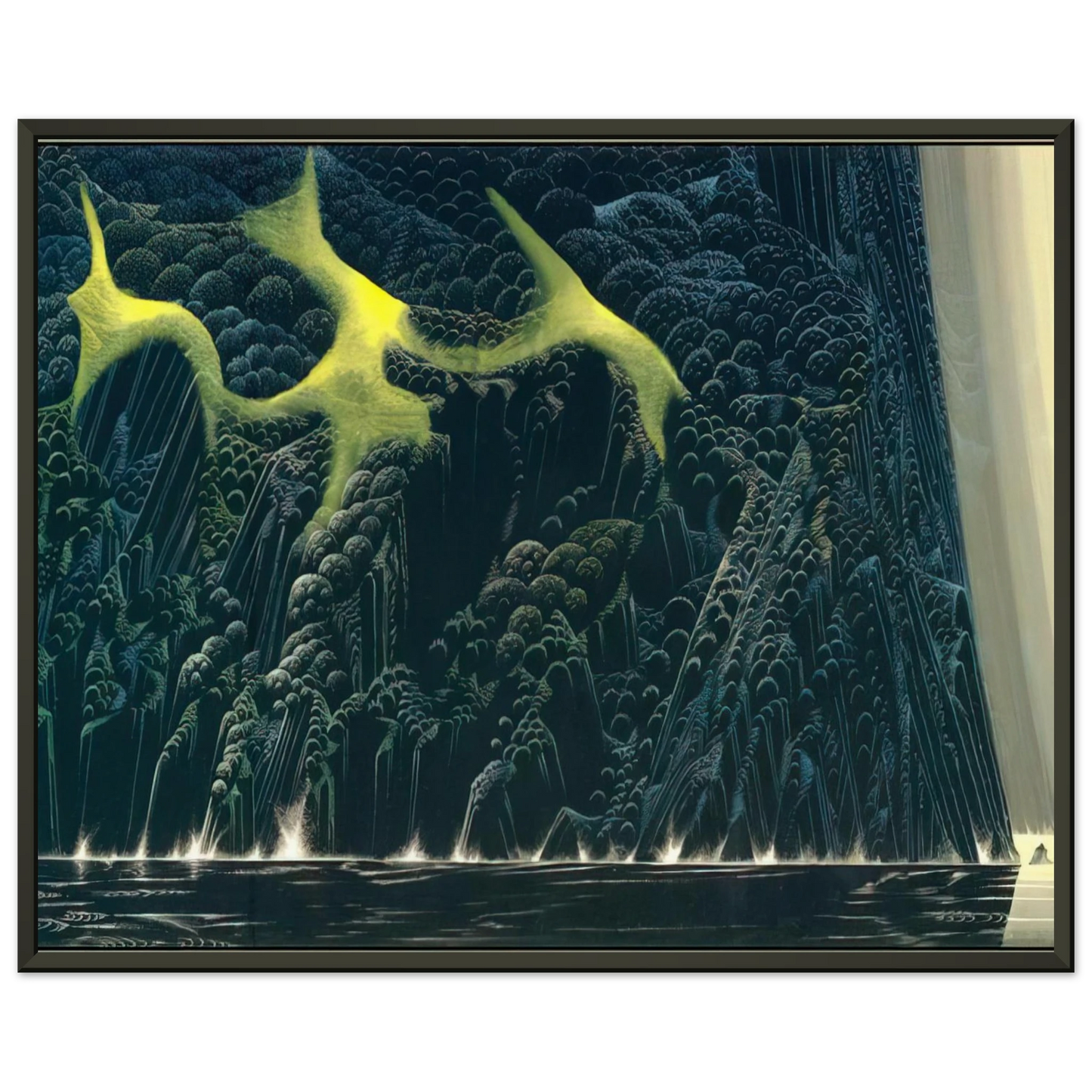 Eyvind Earle  Out of the Sea Framed Art Print  - Aluminum Frame - 70x100 cm / 28x40 inches