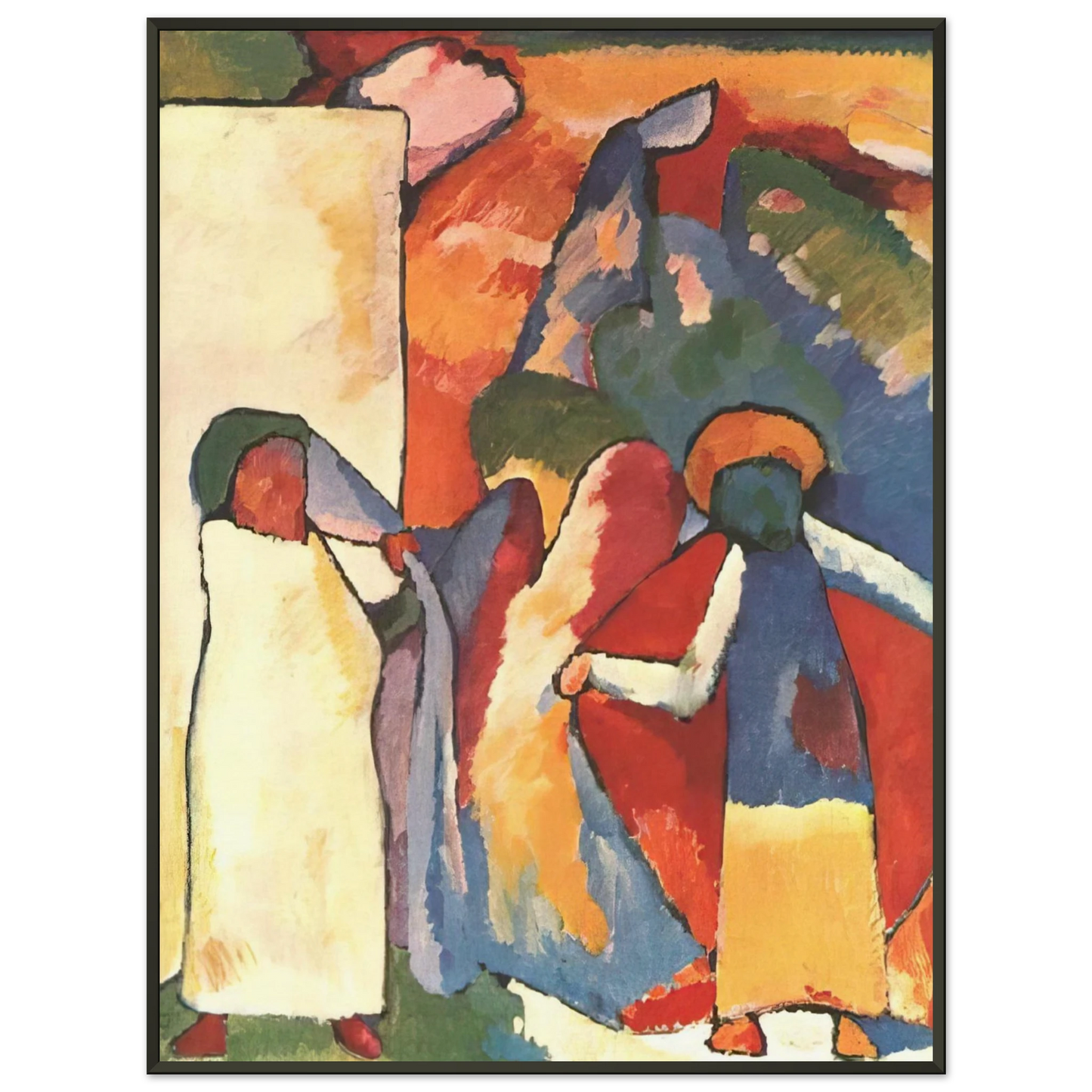 Wassily Kandinsky  IMPROVISATION 6 AFRICAN 1909 Framed Art Print  - Aluminum Frame - 40x50 cm / 16x20 inches