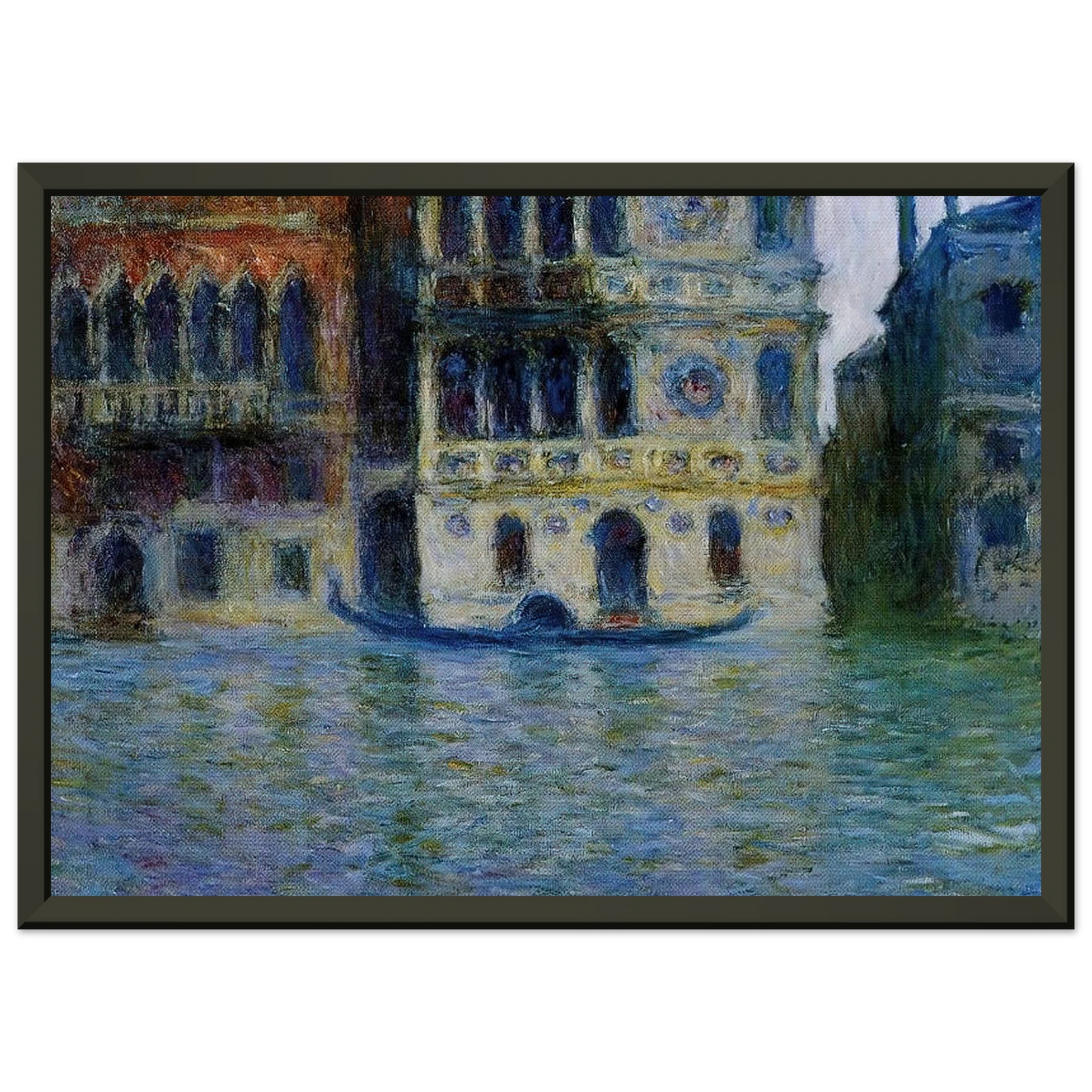 claude monet  Palazzo Dario Framed Art Print  - Aluminum Frame - 60x80 cm / 24x32 inches