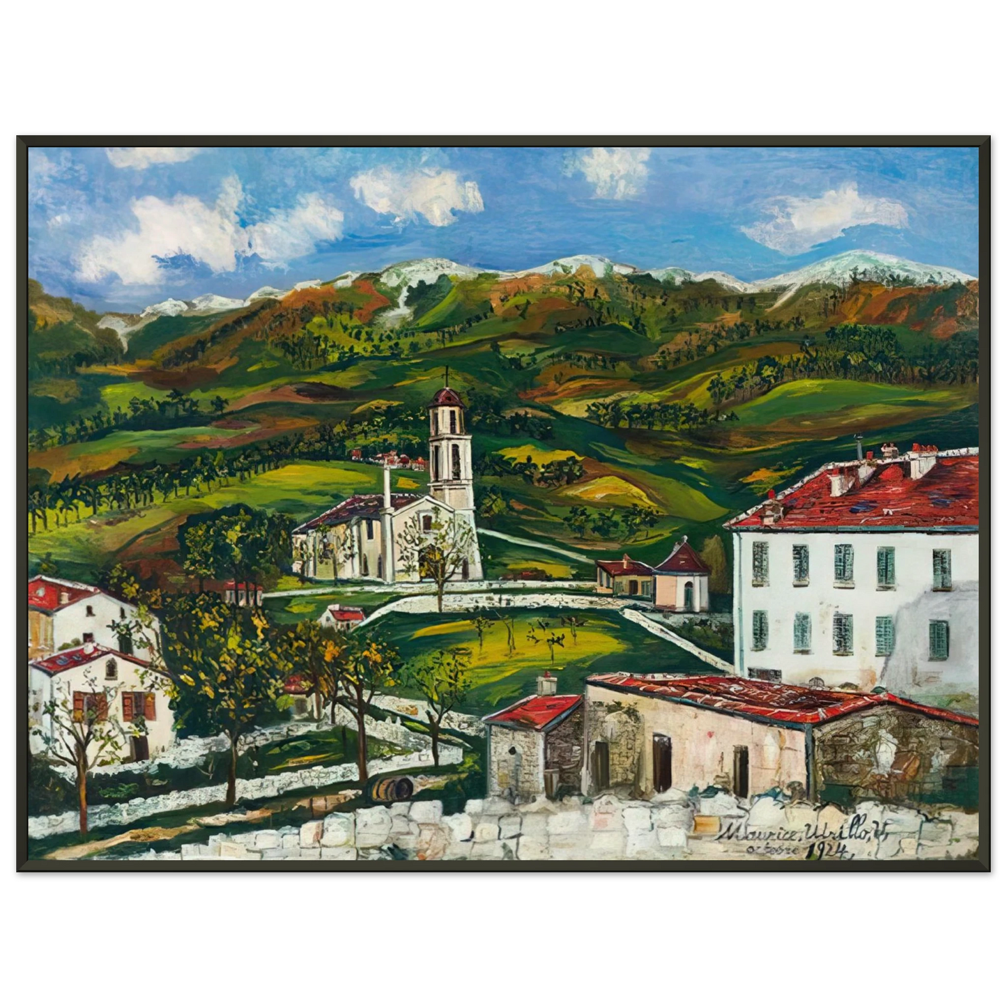 Maurice Utrillo UNTITLED Framed Art Print - Aluminum Frame - 60x80 cm / 24x32 inches