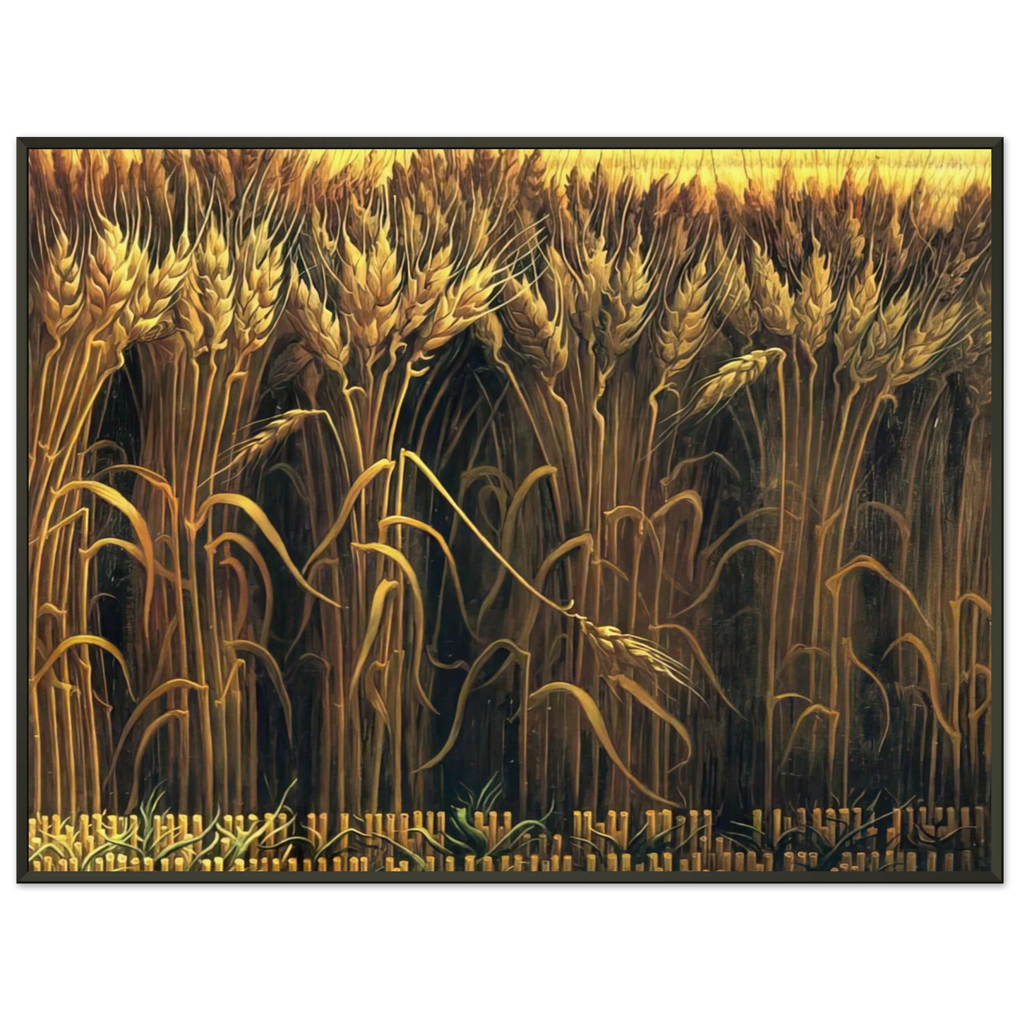 Thomas Hart Benton WHEAT Framed Art Print - Aluminum Frame - 60x80 cm / 24x32 inches