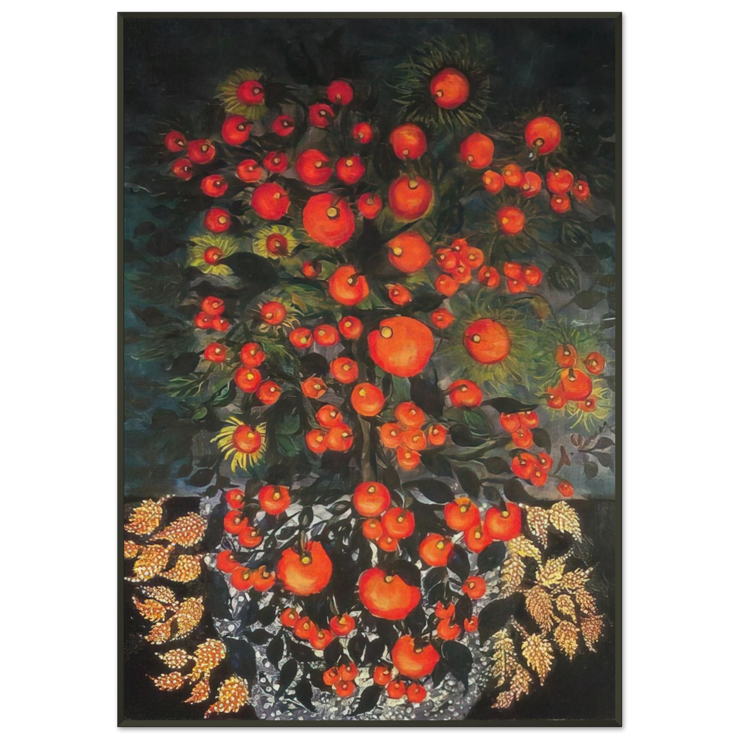 Seraphine Louis Untitled Naive Art Primitivism Framed Art Print - Aluminum Frame - 21x29.7 cm / 8x12"